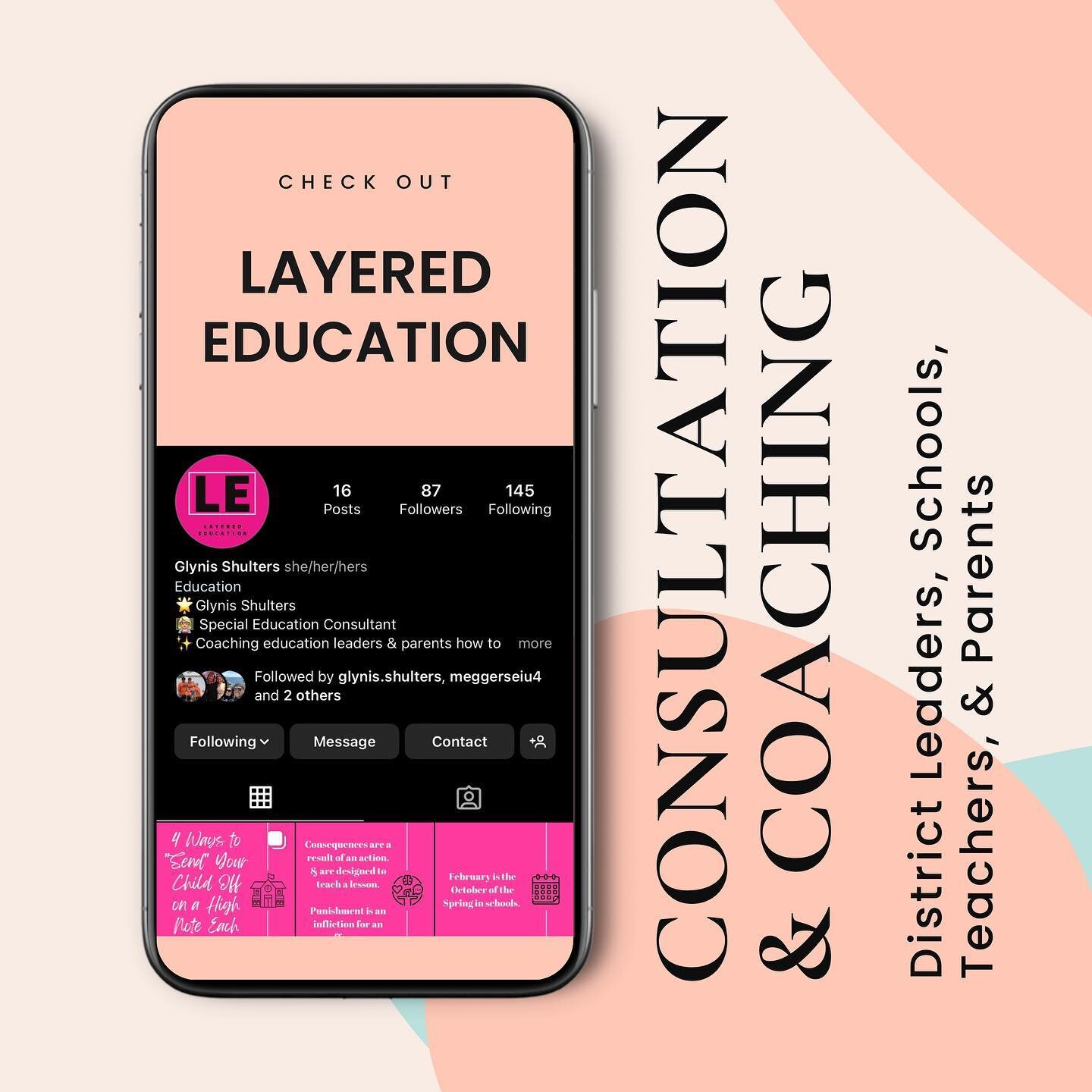 👩&zwj;💻 Hey Guys, I know about a great resource in the Special Ed. Community that is so great, it just has to be shared! 

⭐️ Layered Education consults &amp; coaches education leaders, teachers, and parents how to improve outcomes for students wit