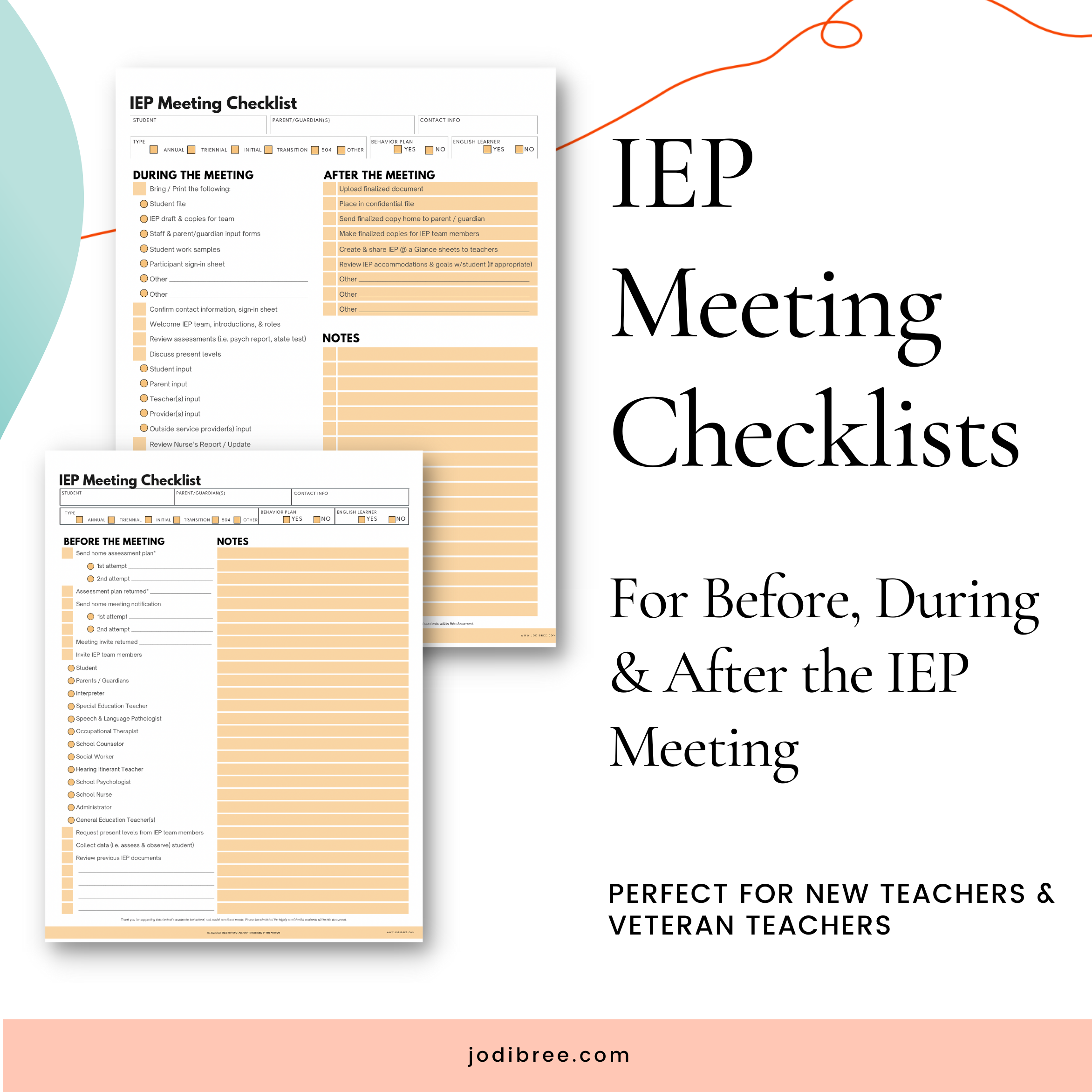 Iep Meeting Checklist Iep Meeting Checklist