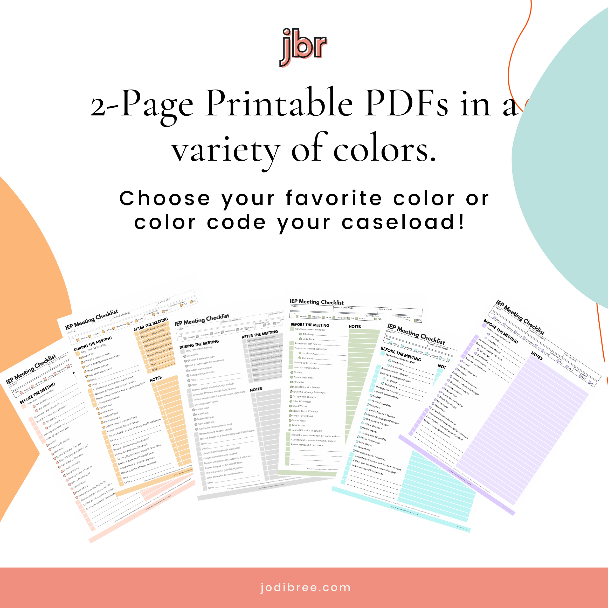 IEP Meeting Checklist IEP Checklist Printable PDF Jodi Romero Iep meeting checklist iep checklist printable pdf jodi romero