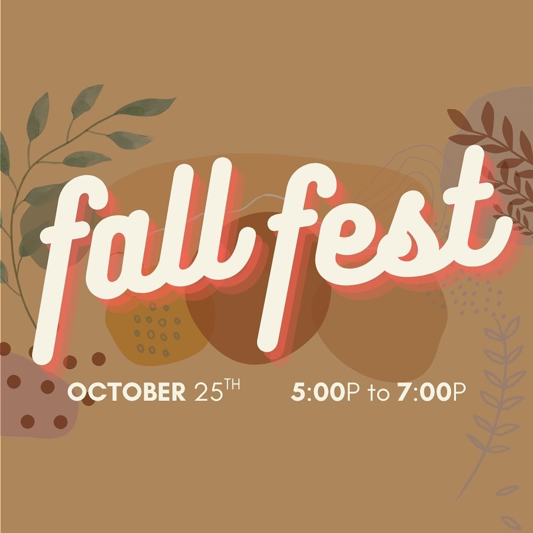 It&rsquo;s almost time for our 5th Annual Fall Fest! 

There will be trunk or treat (allergy-free candy options available), wagon rides, food, hot chocolate and cider, trunk-or-treat, costume contest and more! All FREE. 

We&rsquo;d love to see you t