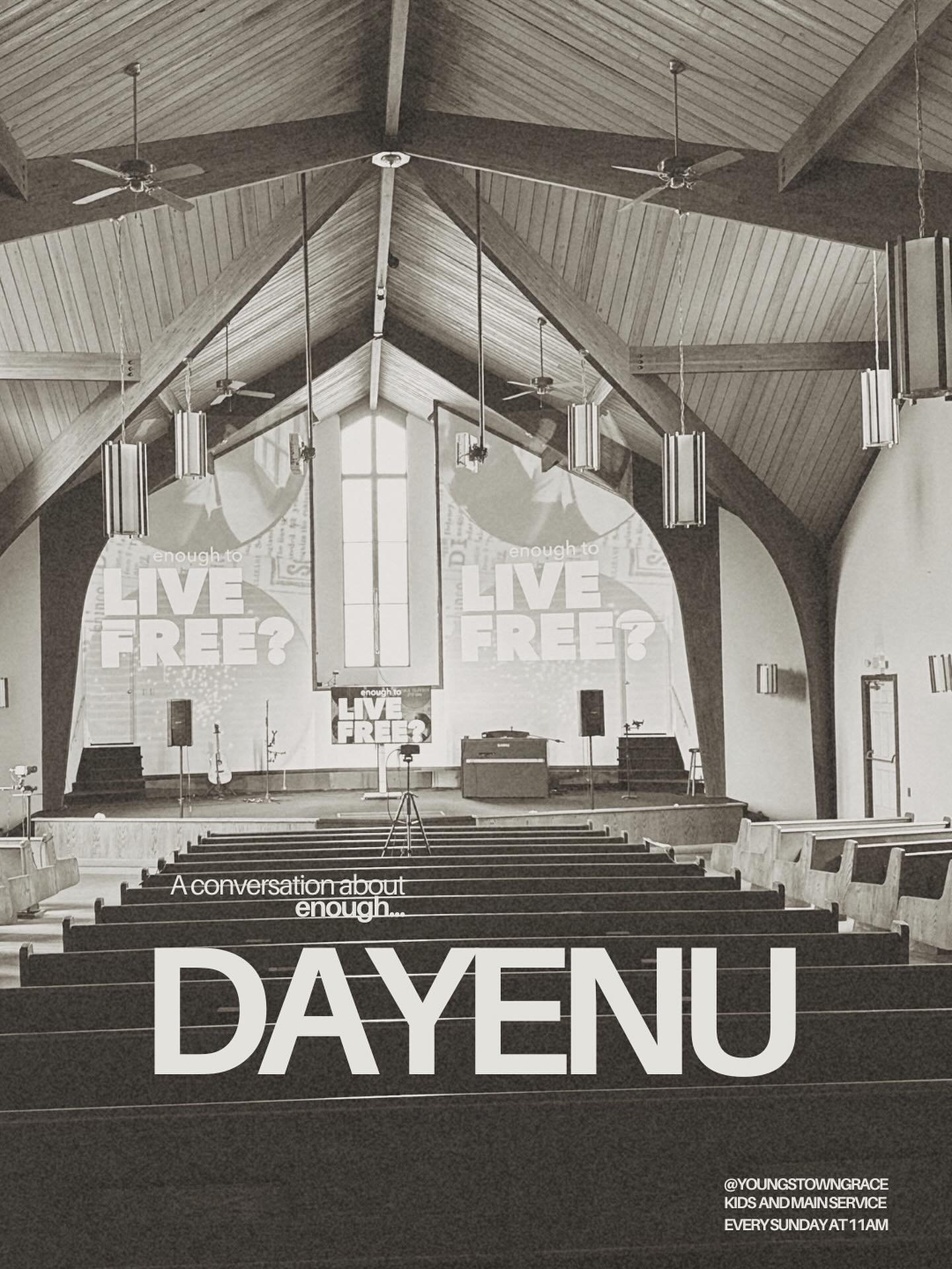We kicked off our new series, Dayenu, last Sunday and the conversation continues this Sunday. Join us!