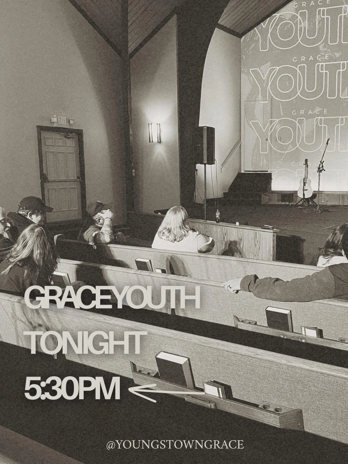 GRACE YOUTH IS TODAY AT 5:30PM

Dinner is provided. 
For students grades 6-12. 

See you soon!