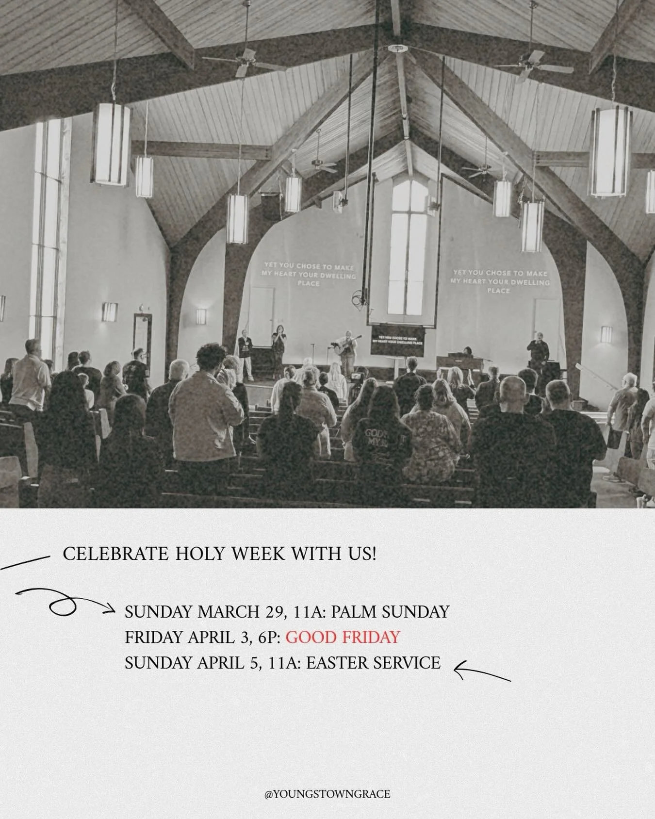We worship the risen King! Join us!
#youngstown #ohio #youngstowngrace #gracechurch #easter