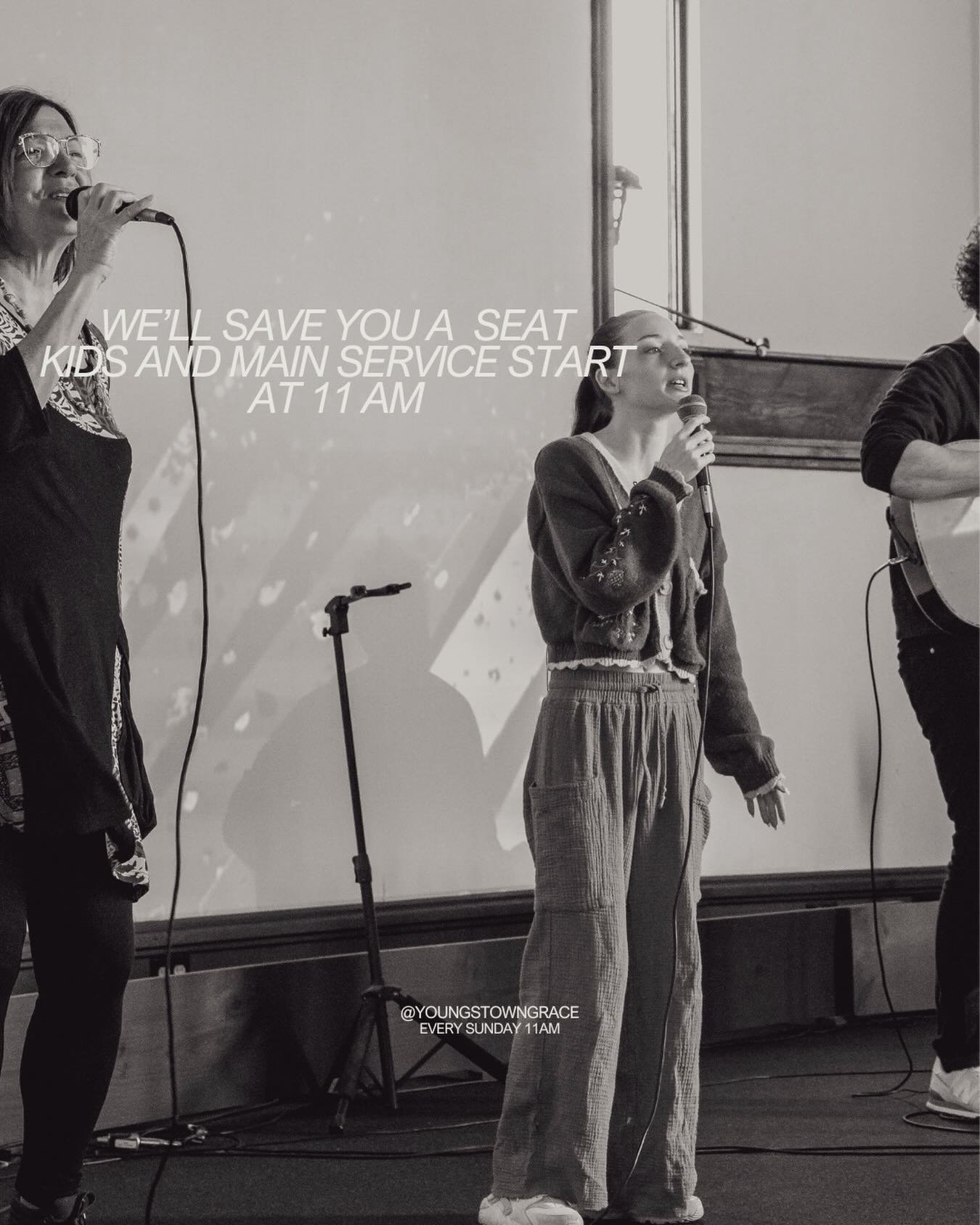 Sit with us! We&rsquo;d love to see you tomorrow. Kids and main service start at 11am. 

#youngstown #ohio #grace #gracechurch #church