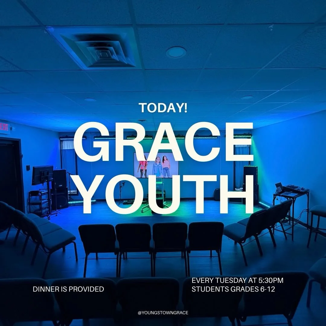 All students grades 6-12 are welcome to join us at Grace Youth! Message us with any questions or for more information. 

#church #gracechurch #lovewell #youngstowngrace