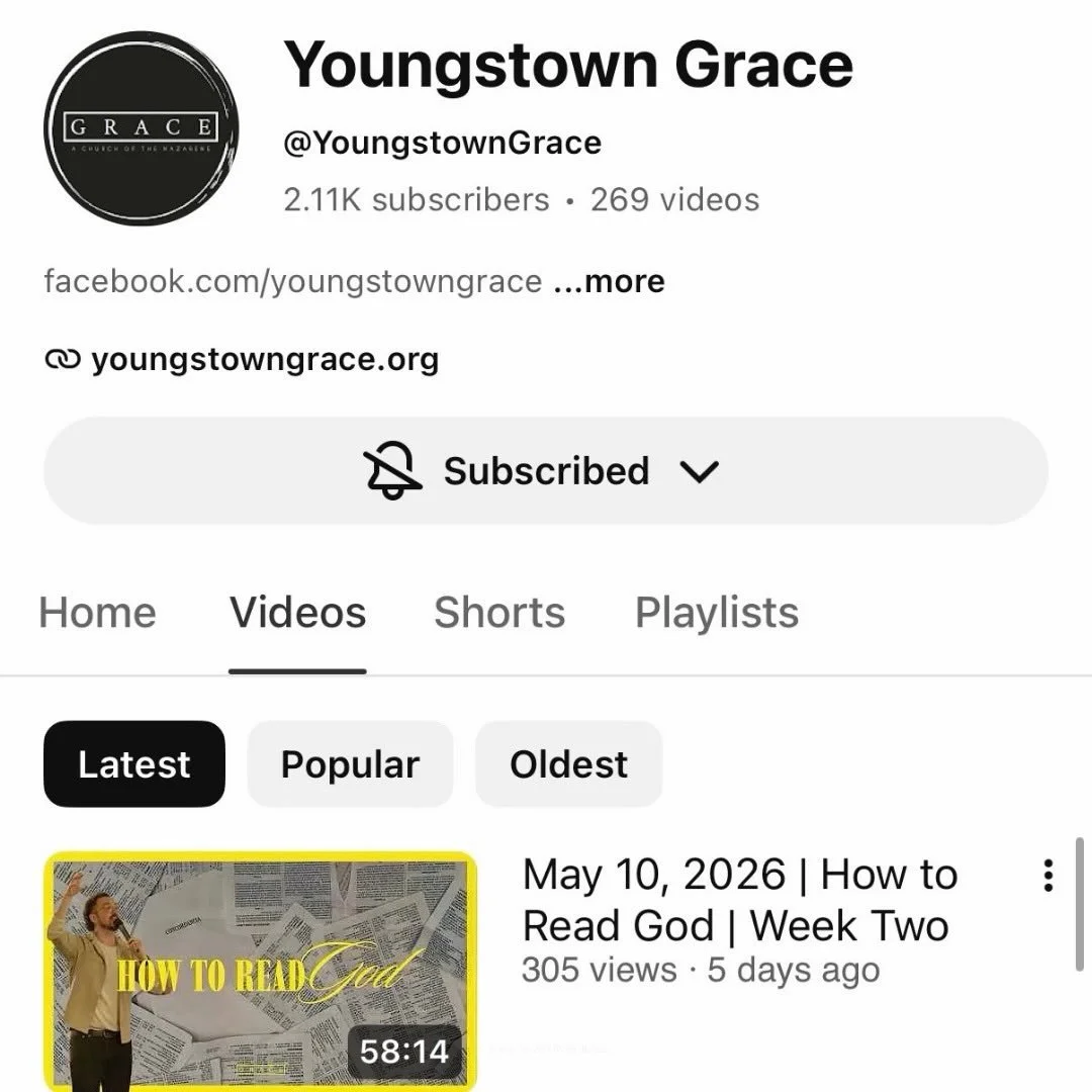 Catch up on the latest conversations on our YouTube channel. Click the link in our bio! #youngstown #gracechurch #ohio #lovewell #church