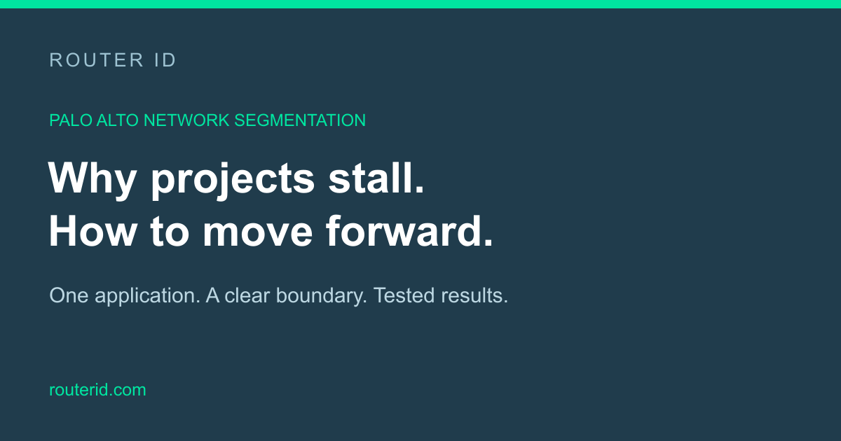 Why Palo Alto Segmentation Projects Stall—and How to Move Forward