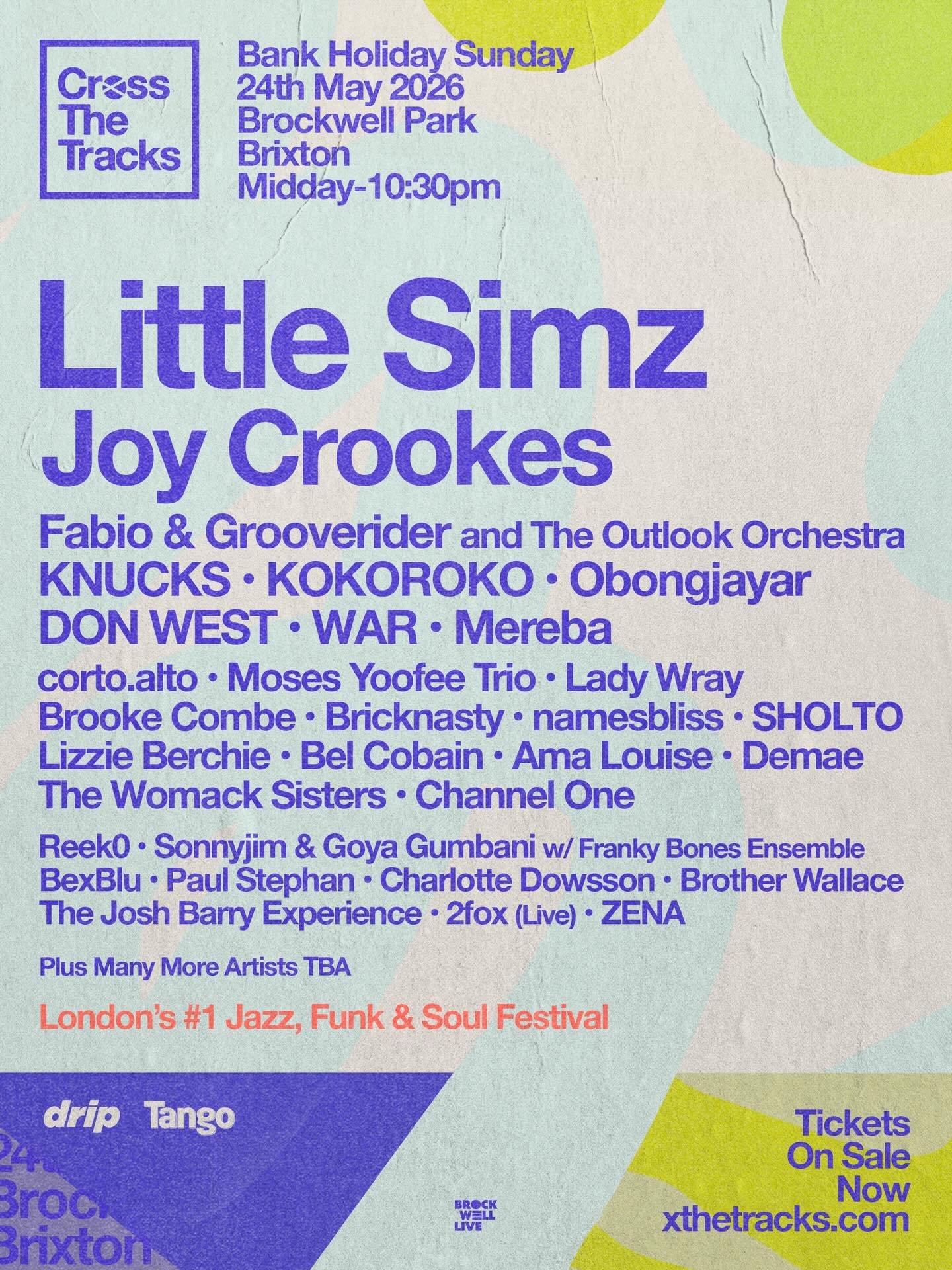 MORE NAMES ADDED TO CROSS THE TRACKS 2026 💥

Joining the lineup is Fabio &amp; Grooverider and The Outlook Orchestra 🔥 PLUS, jazzy lyricist KNUCKS, Mereba, corto.alto, Moses Yoofee Trio, namesbliss, Lizzie Berchie, Ama Louise, Demae and Paul Stepha