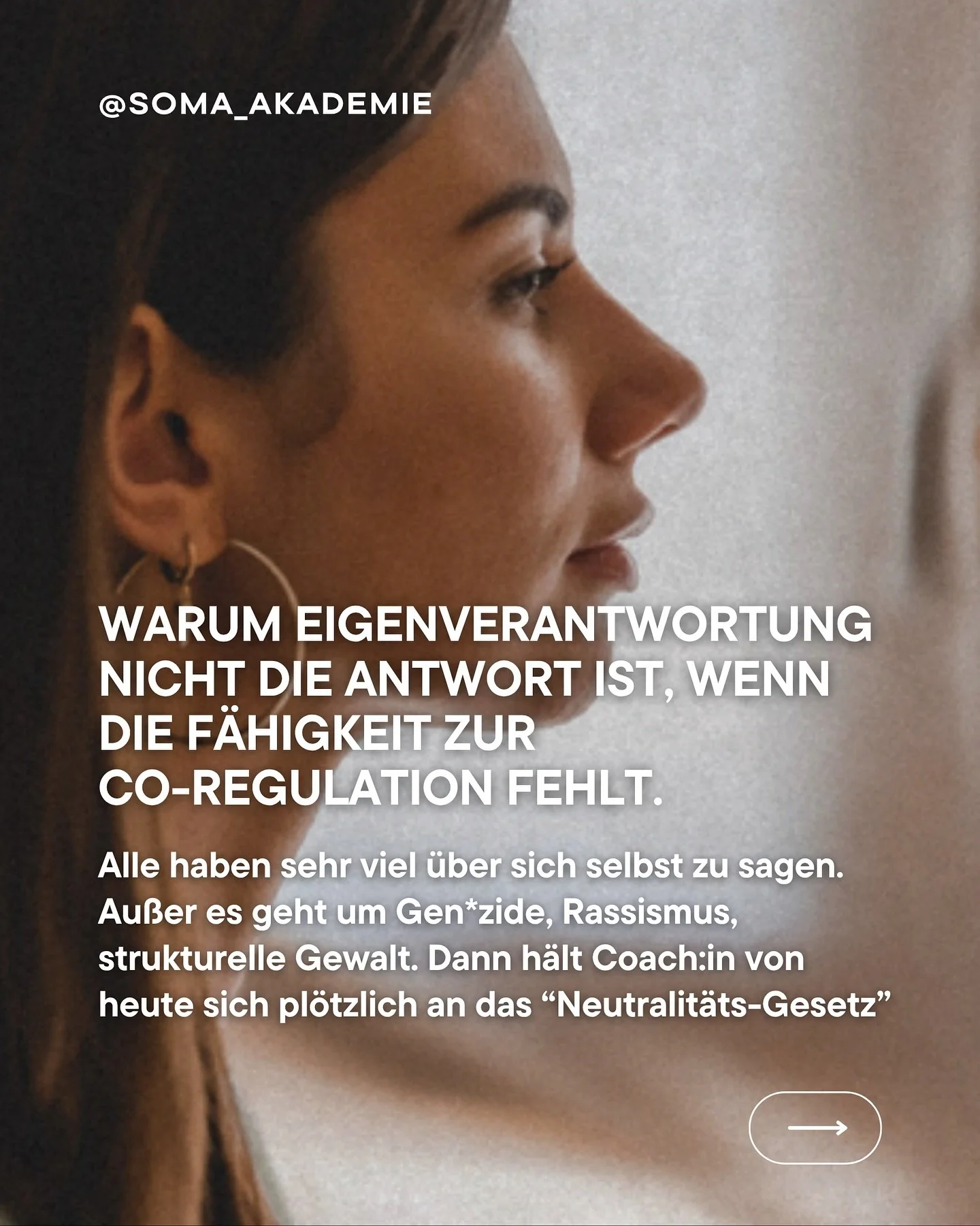 Wir lernen Selbstregulation nicht im Alleingang. Wir lernen sie zuerst &uuml;ber Co-Regulation &ndash; im Kontakt, im Gehaltenwerden, im Spiegeln von Nervensystem zu Nervensystem.

Wenn diese Erfahrung fehlt, passiert oft Folgendes:  👉 wir funktioni