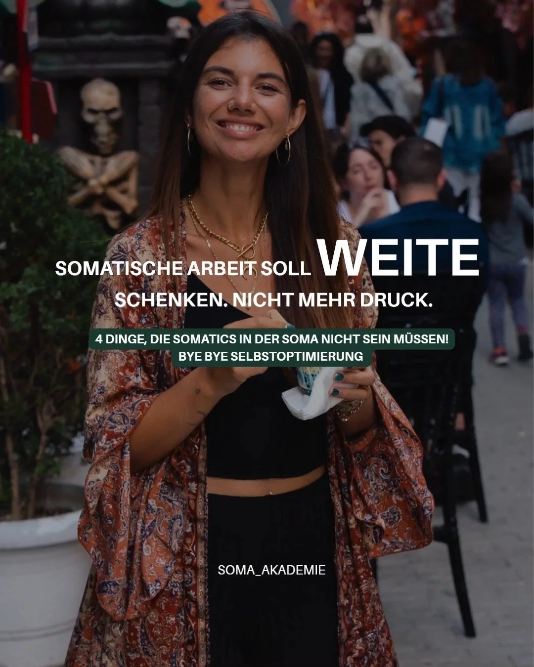 Als ich vor rund zehn Jahren angefangen habe, meinen K&ouml;rper in Prozesse einzubeziehen, war mein Terminplaner erst mal voll und ich war vor allem eins: besch&auml;ftigt! 

Hat sich ganz gut angef&uuml;hlt, da "besch&auml;ftigt" zu sein 