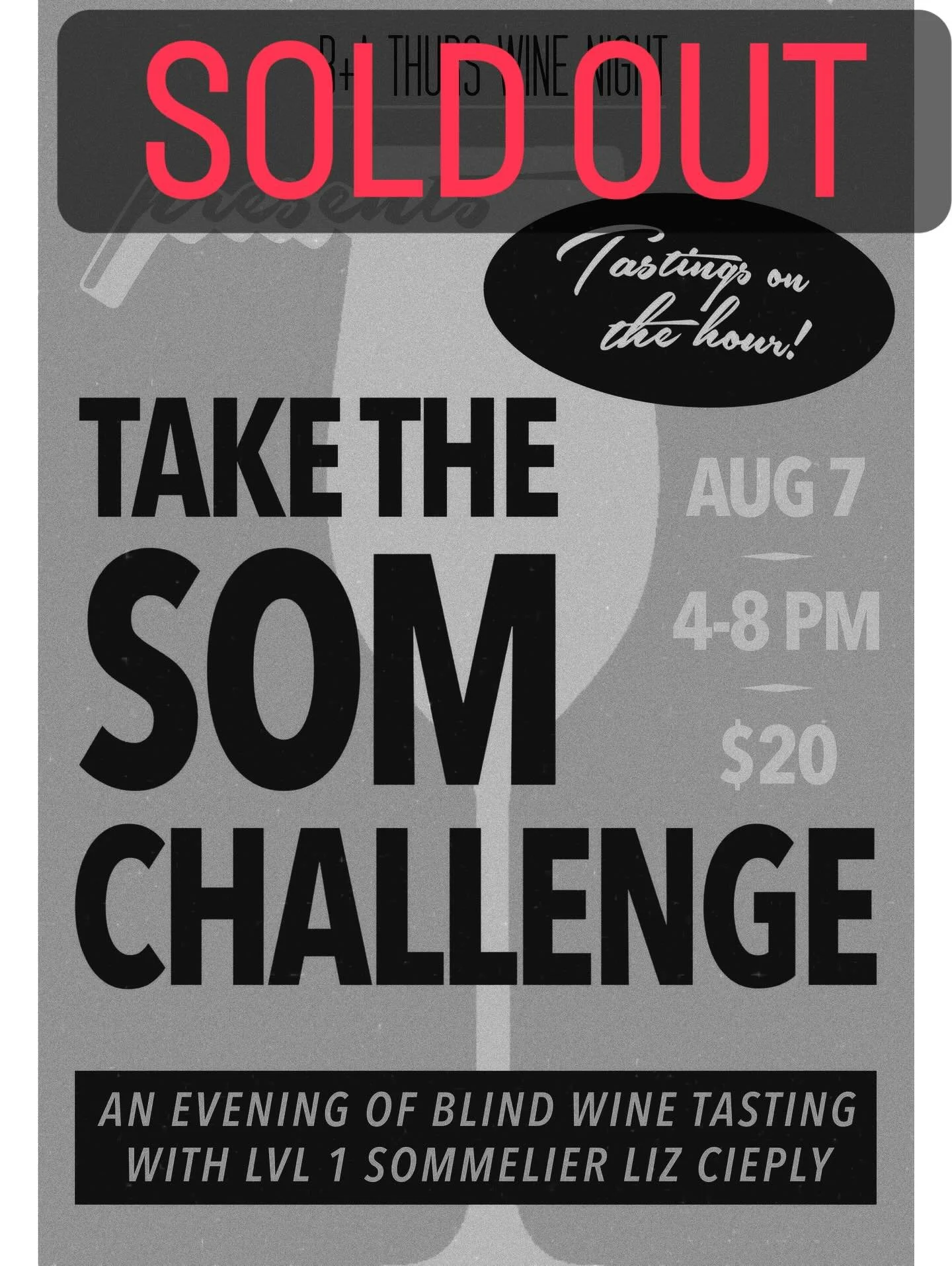 All our spots are accounted for! 

We&rsquo;ll fire up another date in September, so be ready to jump on getting a reservation. Bonus points if it&rsquo;s not 6 or 7pm!