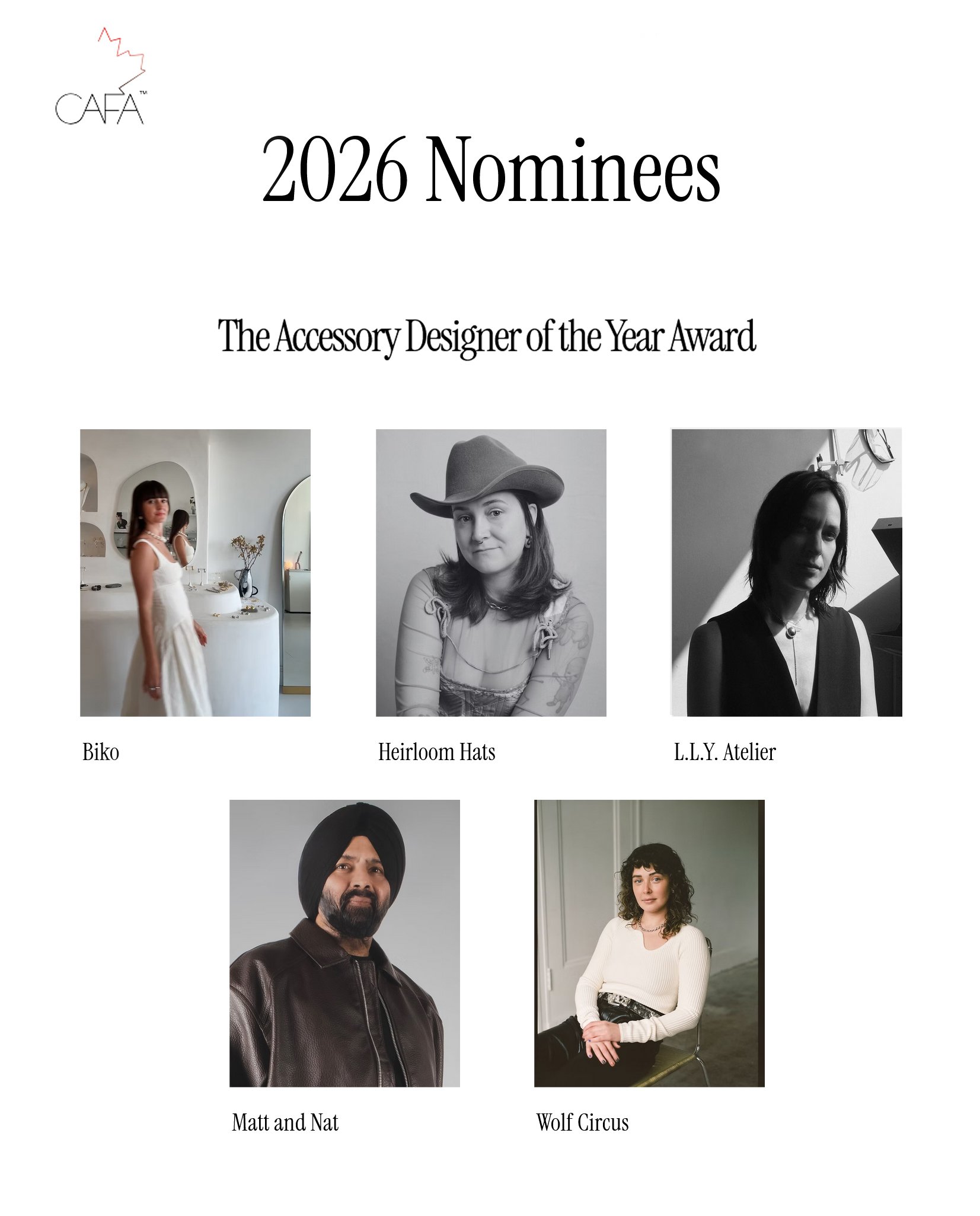 Canadian Fashion Awards nomination 