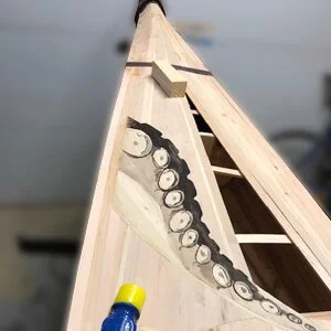 Finishing kayak deck