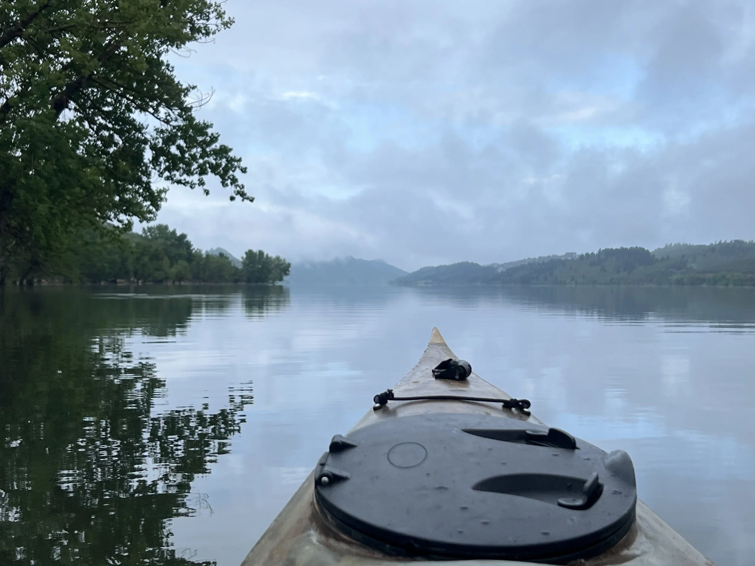 tranquil morning paddling with calm water