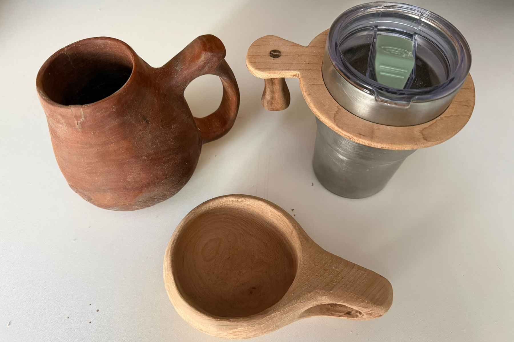 wooden mugs