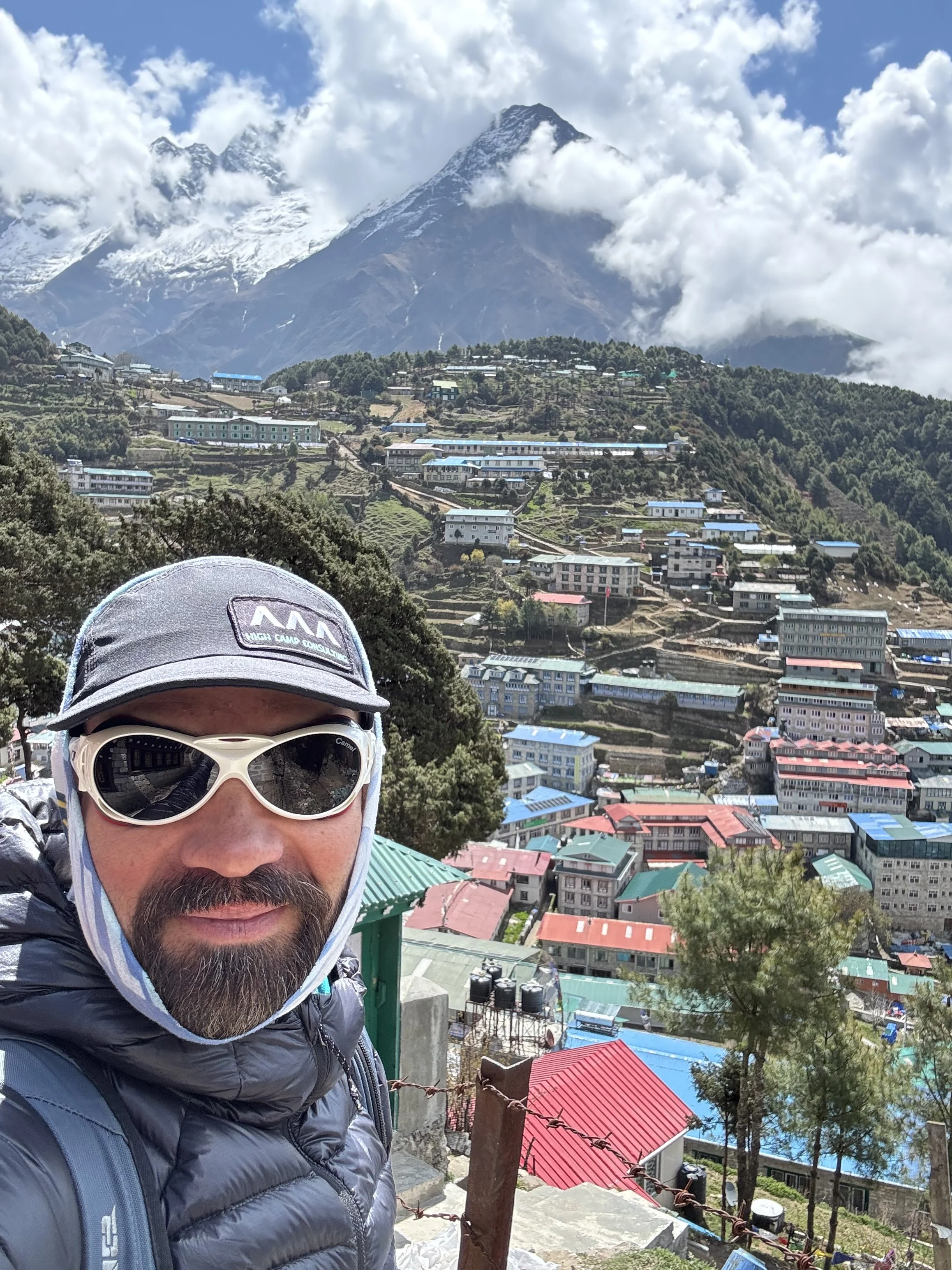 Francisco Arenas at Namche Bazaar