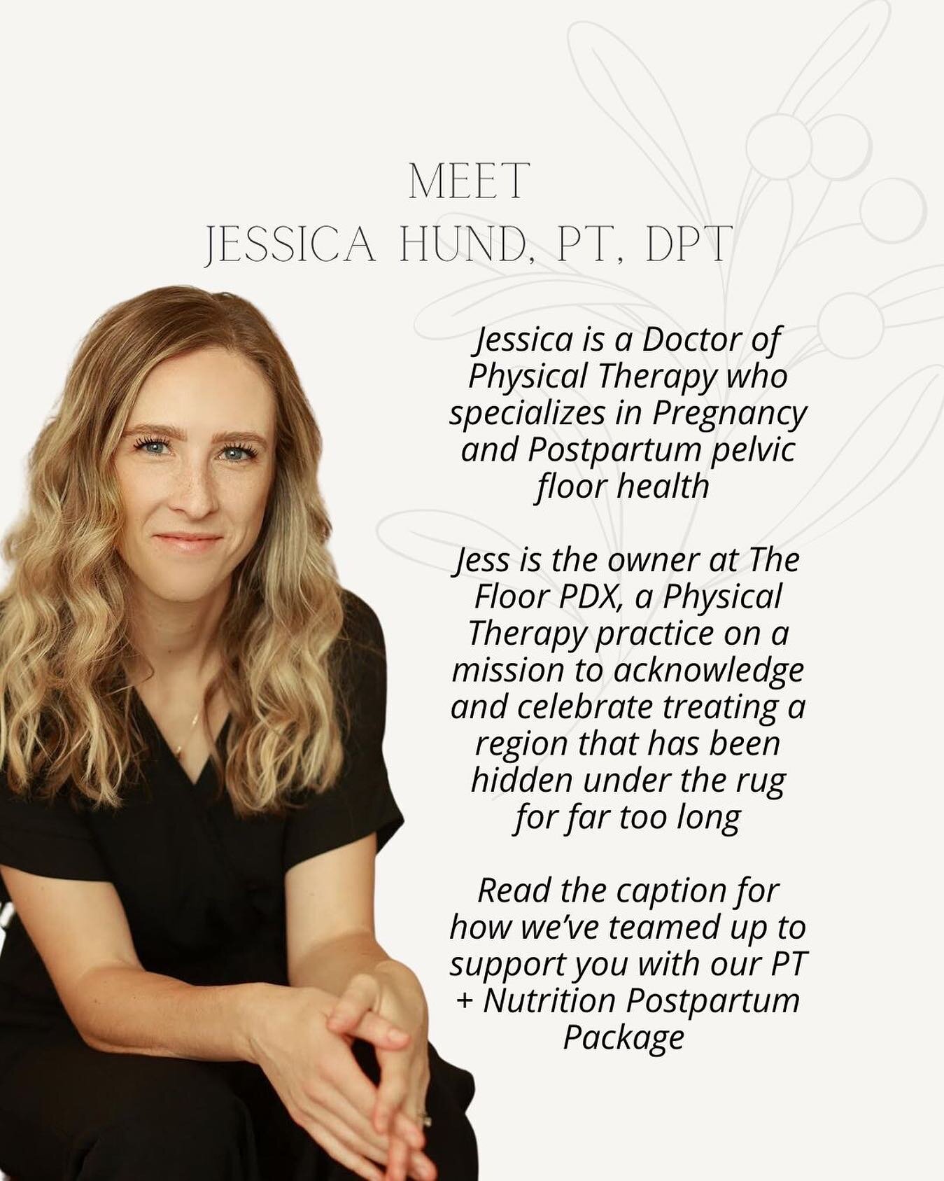Meet Dr. Hund! 

Jessica is a Doctor of Physical Therapy and a pelvic floor health expert who&rsquo;s teaming up with Nourishment for Generations to support you and your growing family during postpartum. 

And I couldn&rsquo;t be more excited! 🤩

Je