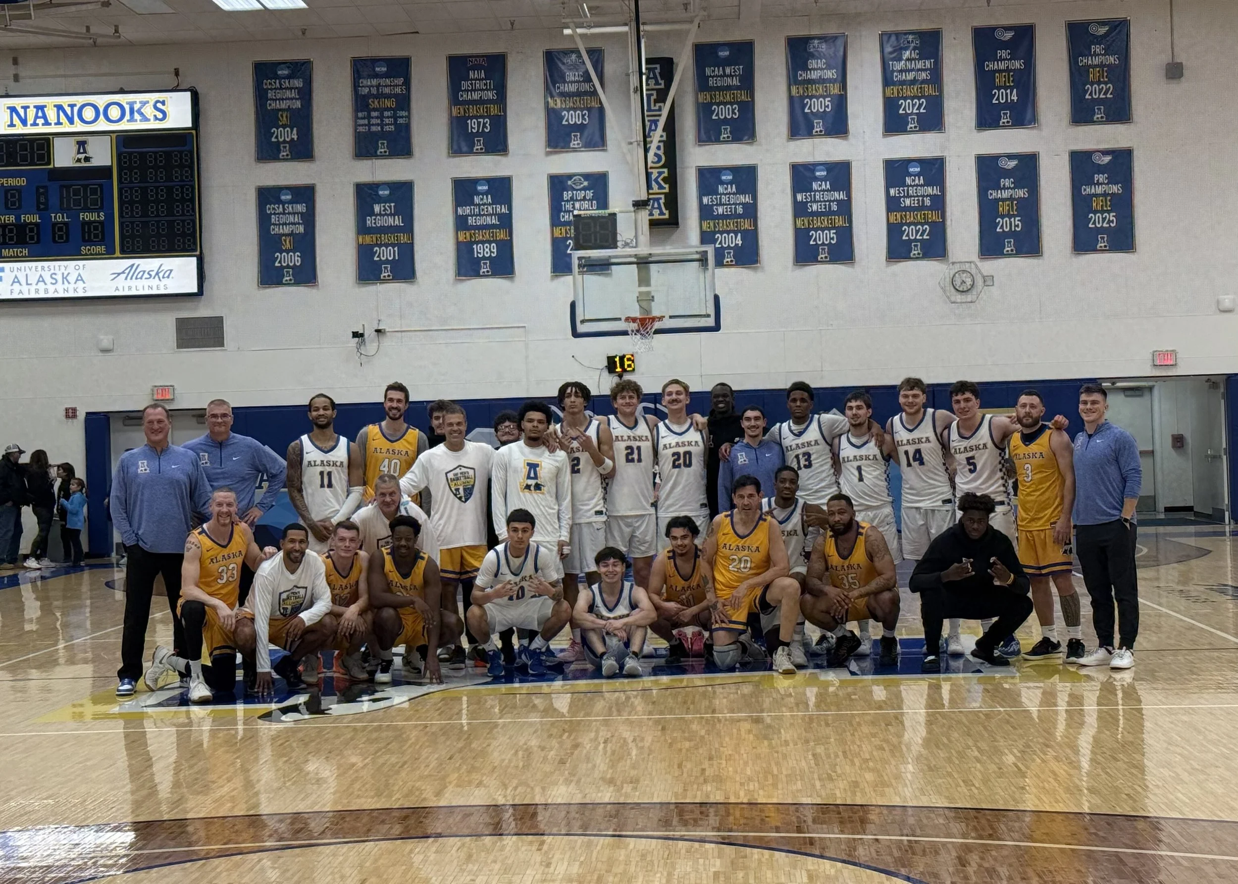 Nanooks men’s basketball take on alumni