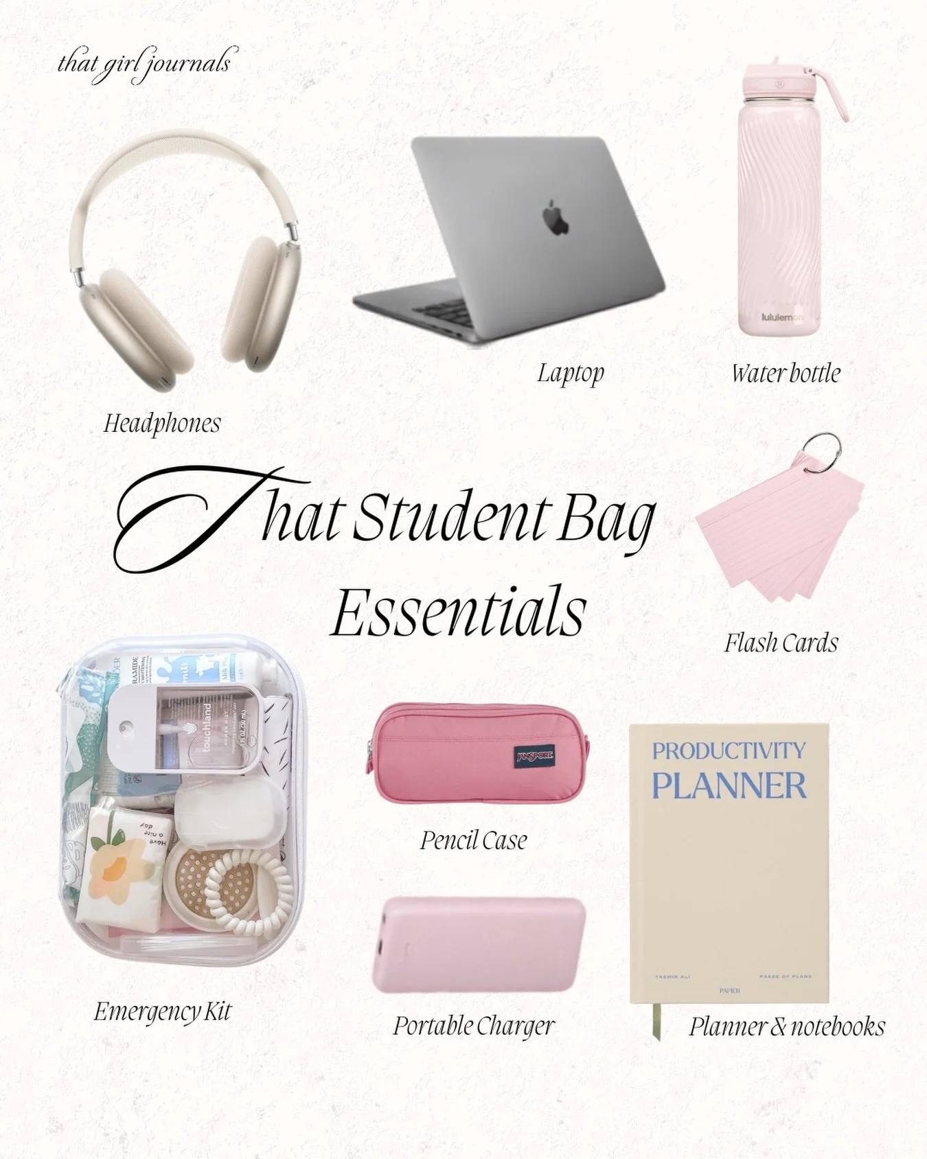 Welcome Back Students! What&rsquo;s a must have in your student bag? 💌 ✏️ 🍁

#studentlifestyle #productivity #studentliving #studyinspiration