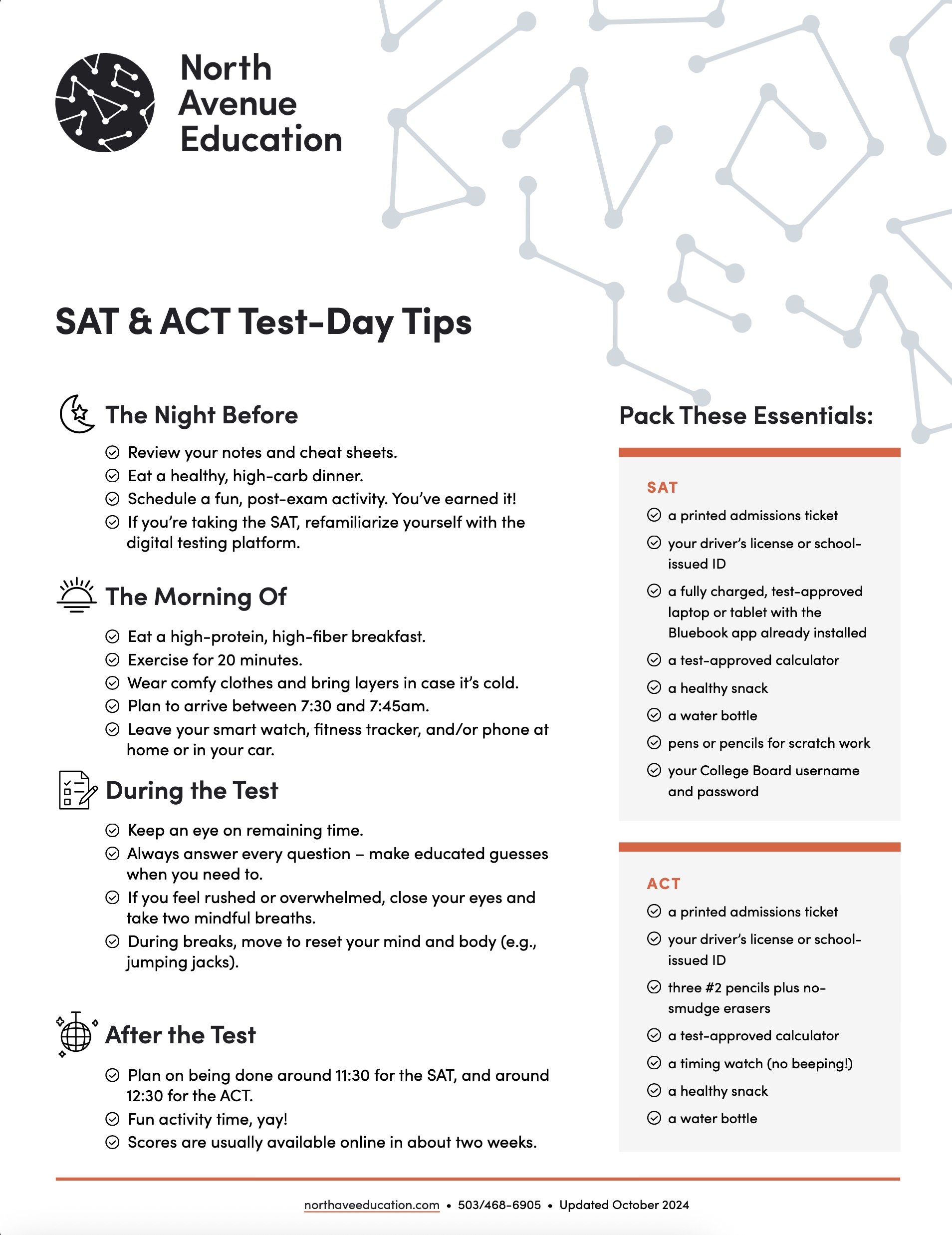 SAT &amp; ACT Test Day Tips