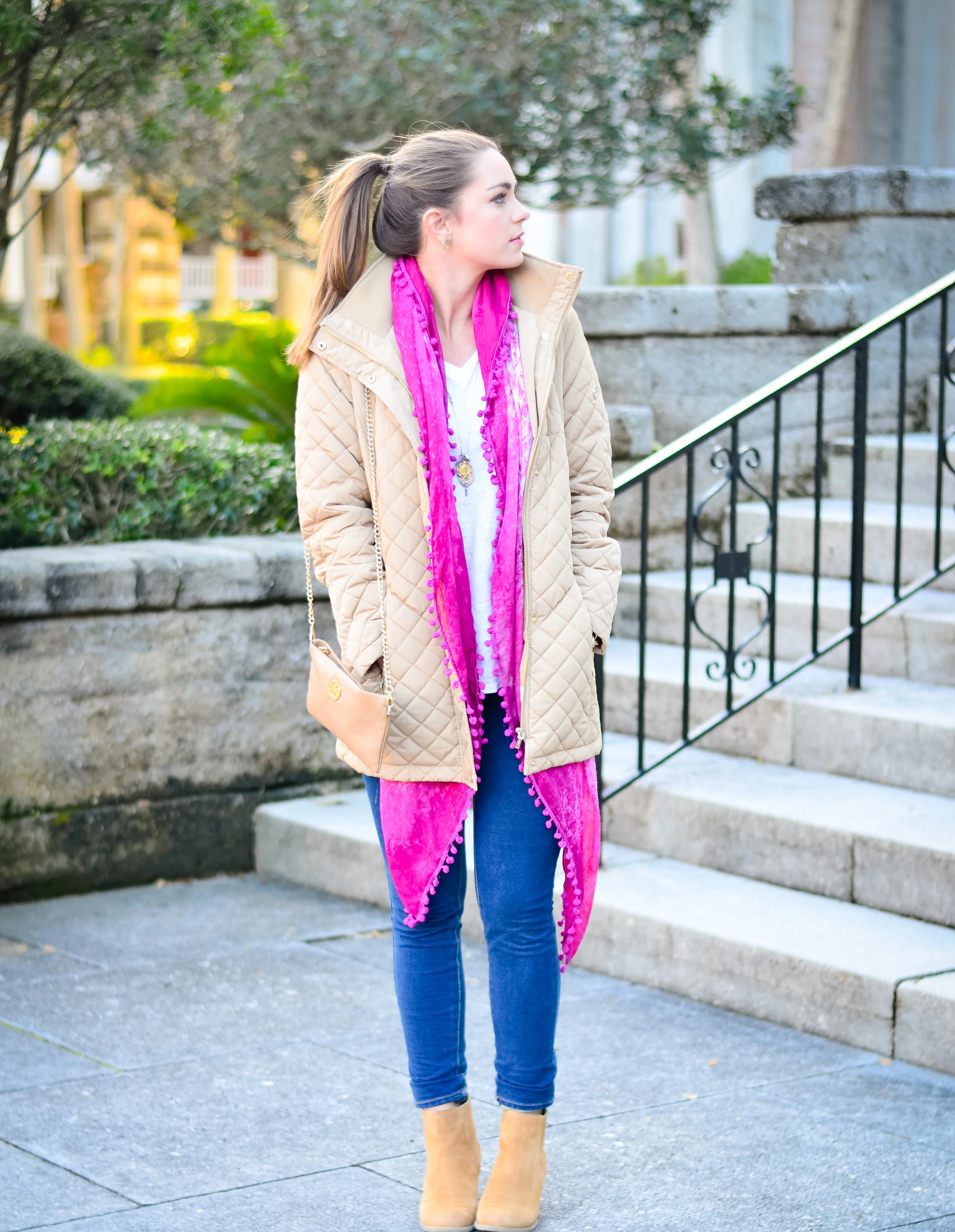 Colorful + Casual Outfit for a Cool Day