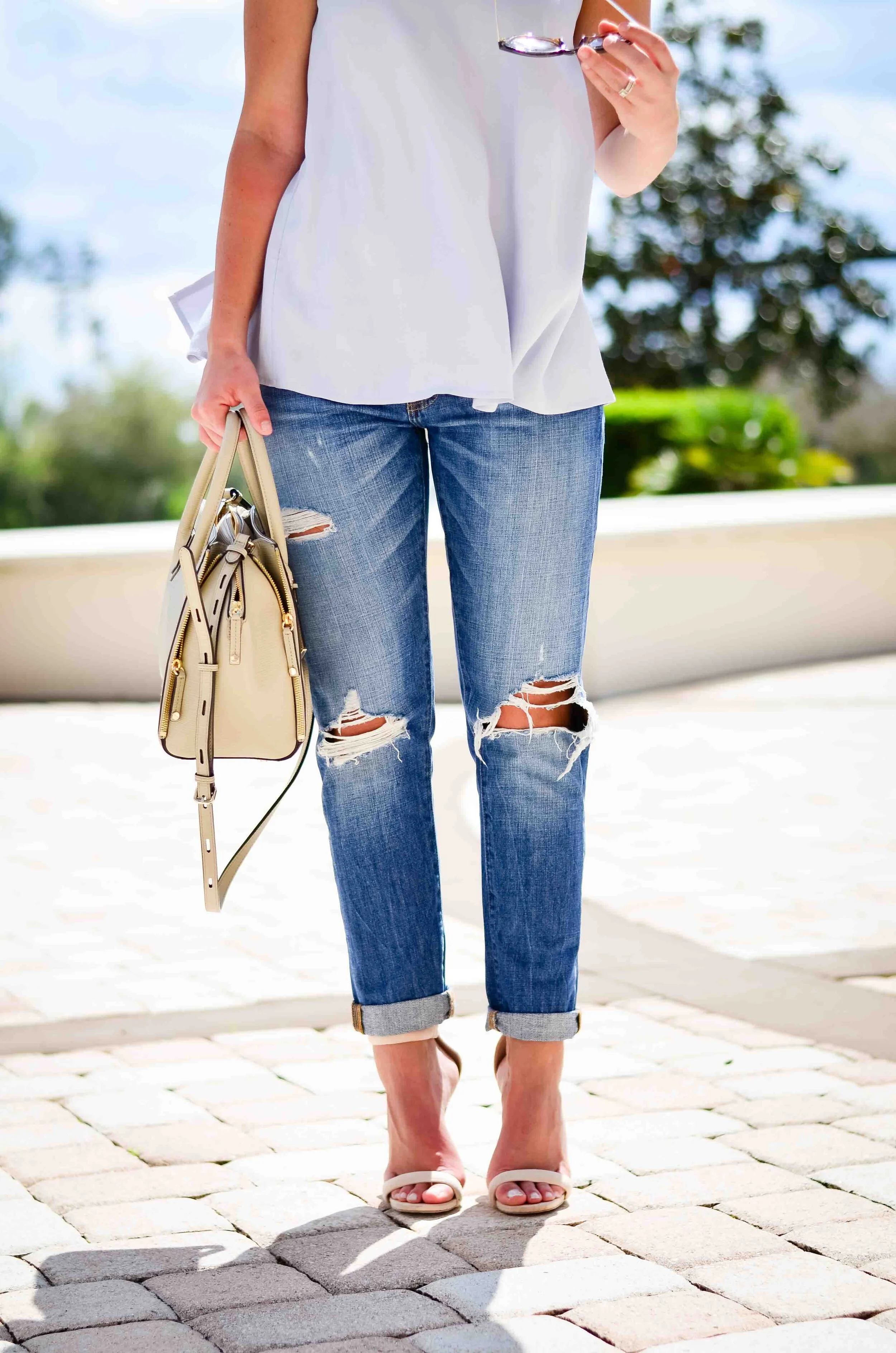 Boyfriend Jeans + Spring Sandals