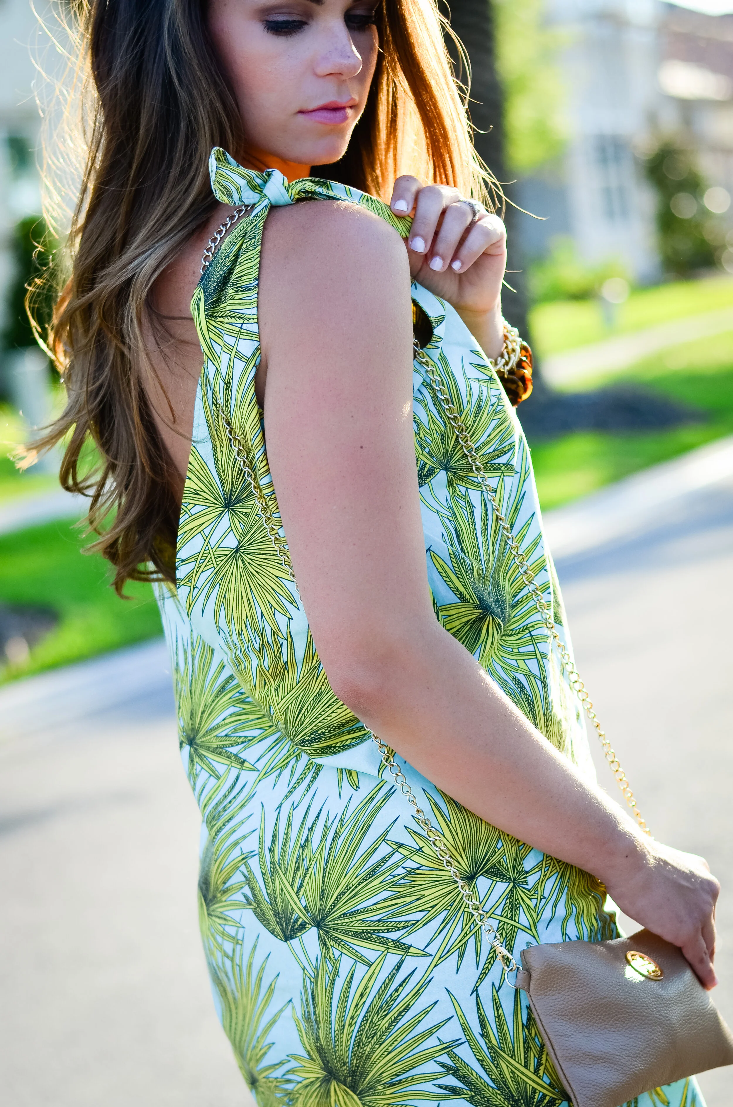 Palm Leaf Prints, Shifts + Shoulder Ties