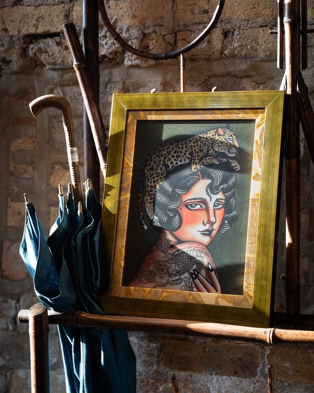 When spring rain is in the forecast, you might as well give your umbrella stand better company. #customframing #chicagoframeshop #springinchicago #chicagospring #springrain #afslincolnpark #afshighlandpark #afsrivernorth