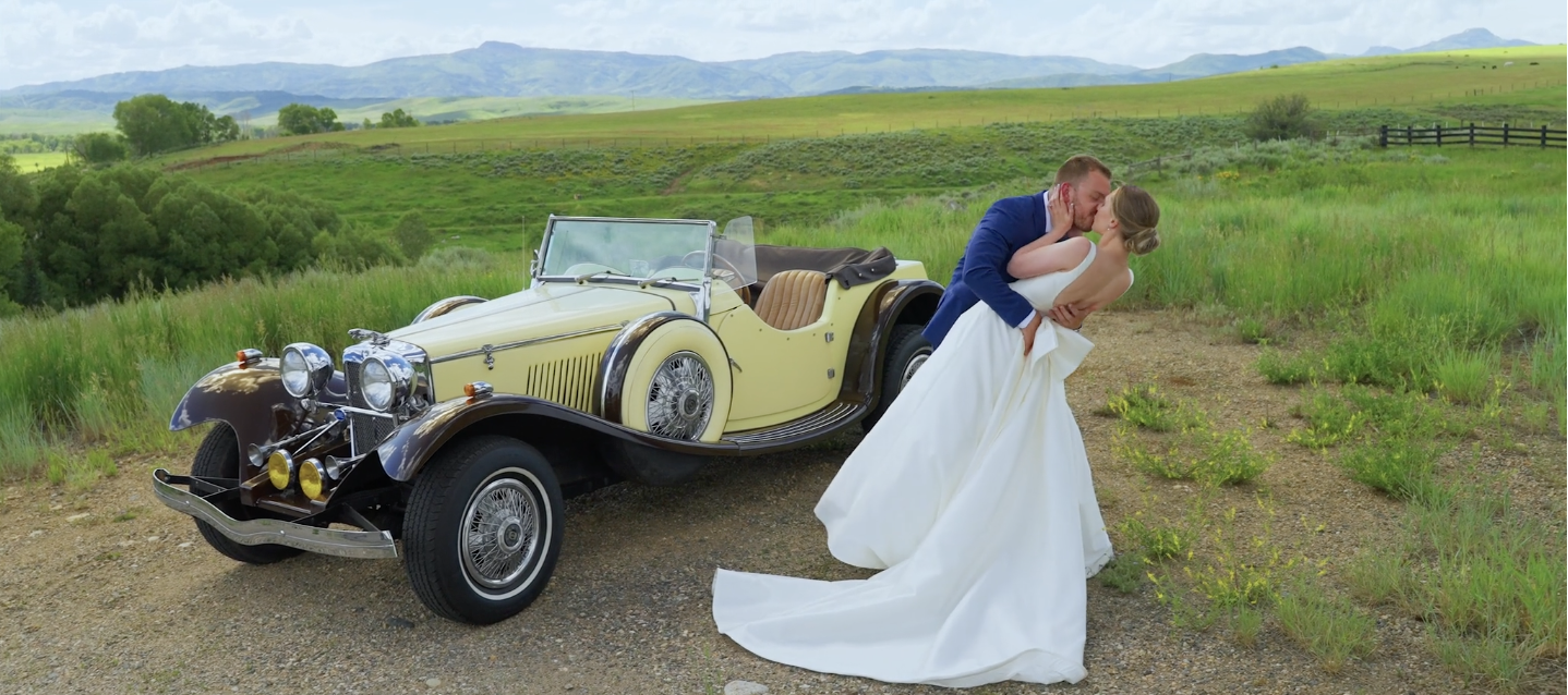 La Joya Dulce wedding venue in Steamboat Springs, Colorado with horses and mountain backdrop