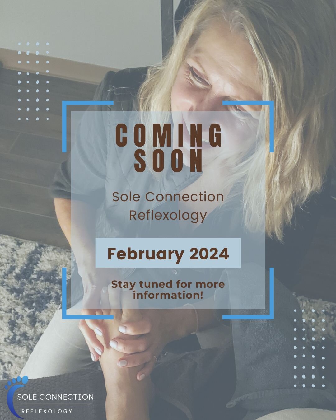 Another BIG announcement!!!

SOLE CONNECTION REFLEXOLOGY, COMING FEBRUARY 2024!!

We are so excited to have Jill Kobza of Sole Connection Reflexology joining our space and offering reflexolgy services to Panora and surrounding communities. 

Stay tun