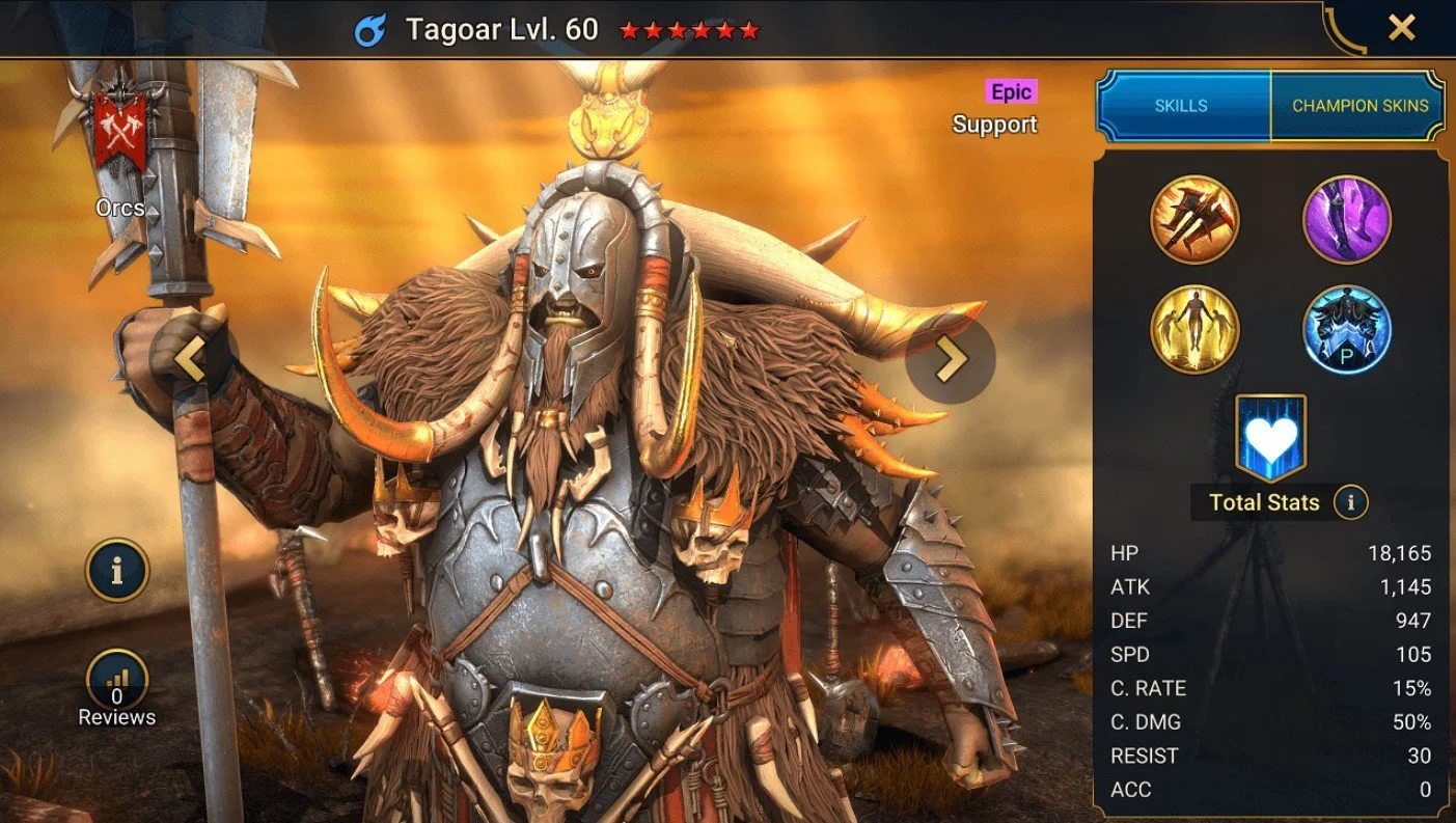 Tagoar Free Epic Champion Raid Shadow Legends