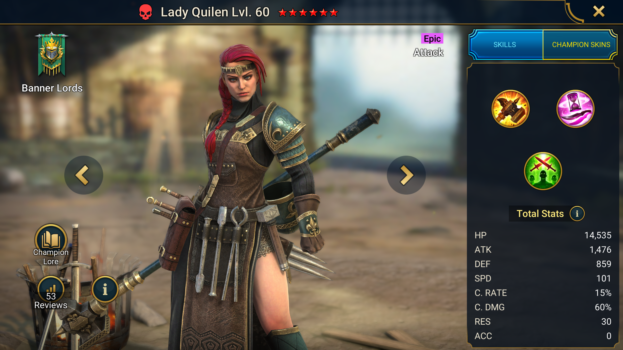 Lady Quilen FREE S-Tier Epic Raid Shadow Legends