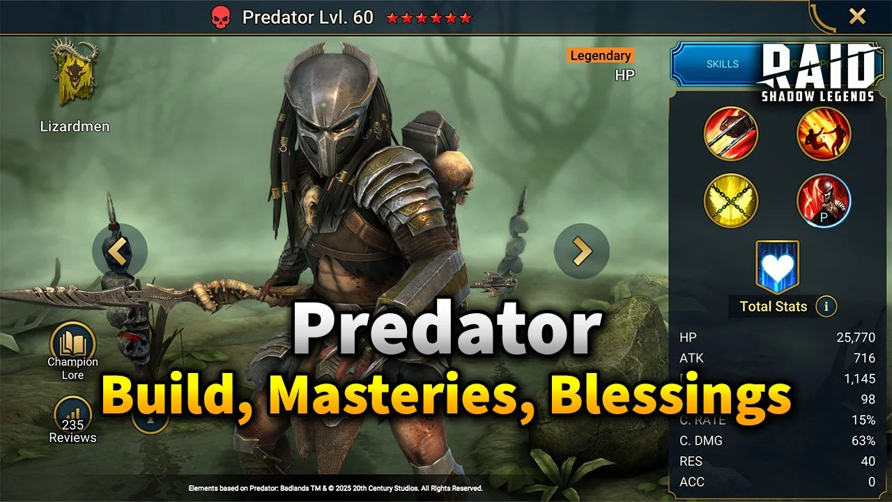 Build Predator Like This in Raid Shadow Legends
