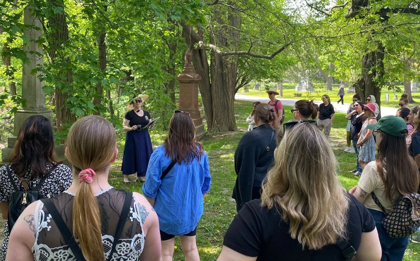 Yesterday was the perfect day to kick off a tour weekend.  Perfect weather and all attendees were so engaged and had a great time.  We're doing it again today at 1pm.  See you in the cemetery!  Link in bio.