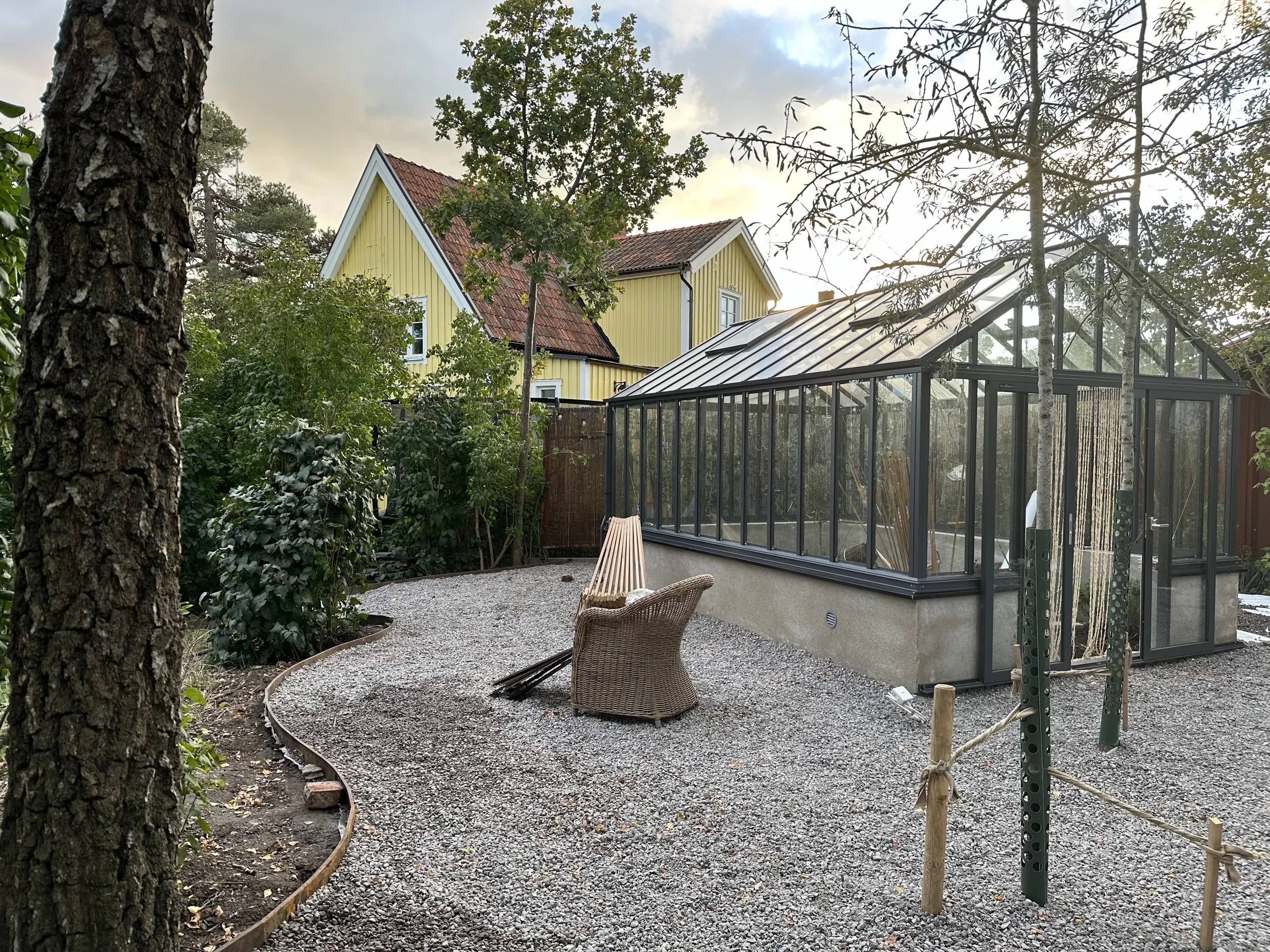 Växthus i trädgården