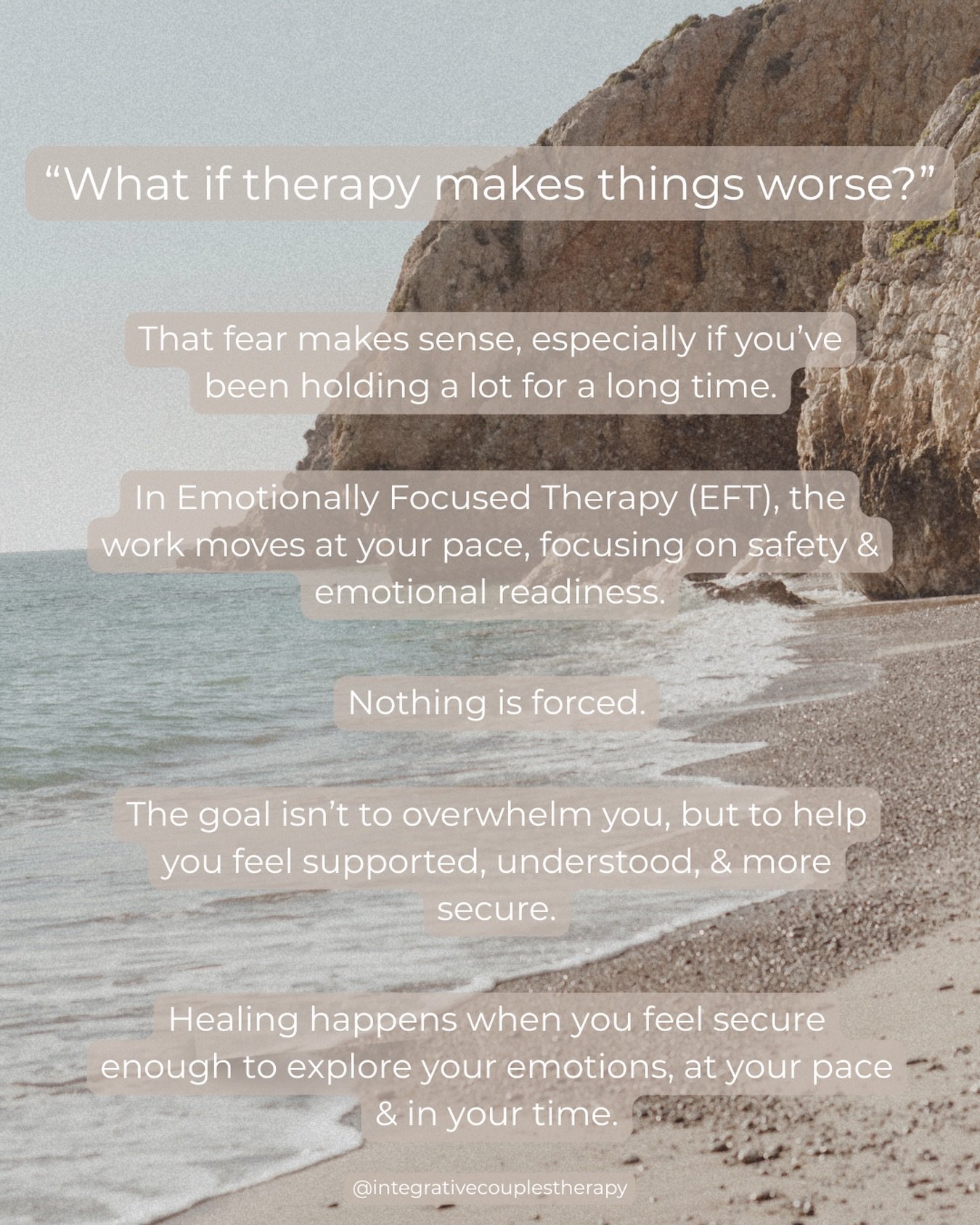 If the thought, &ldquo;What if therapy makes things worse?&rdquo; has crossed your mind, you&rsquo;re not alone. EFT meets you where you are &amp; moves at the pace you&rsquo;re ready for. If you&rsquo;re ready to explore, you can book a session now.