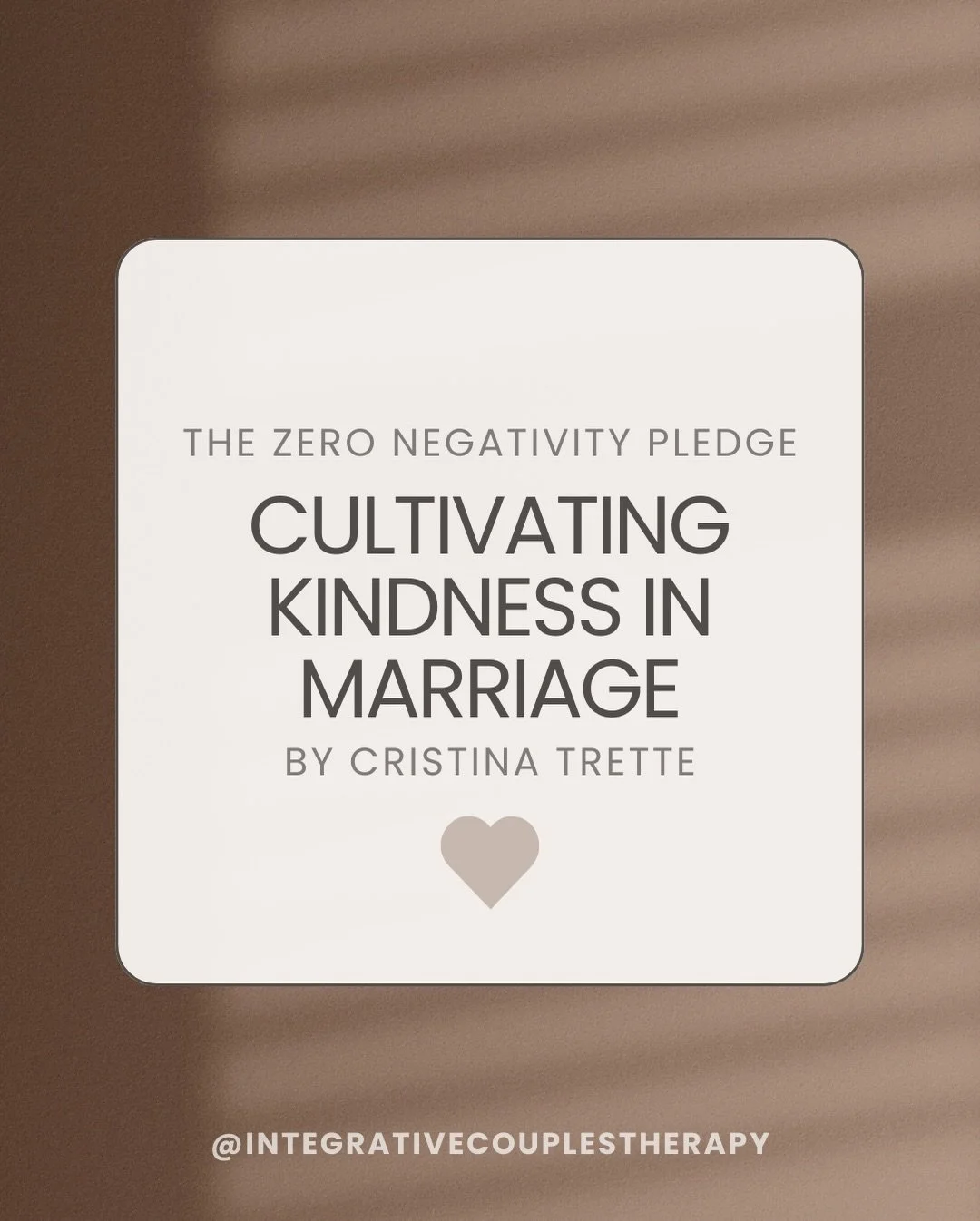 What would shift in your relationship if negativity wasn&rsquo;t allowed to take up space? For 30 days, choose kindness, dignity, &amp; connection. The smallest daily changes can create meaningful transformation. Learn more about The Zero Negativity 