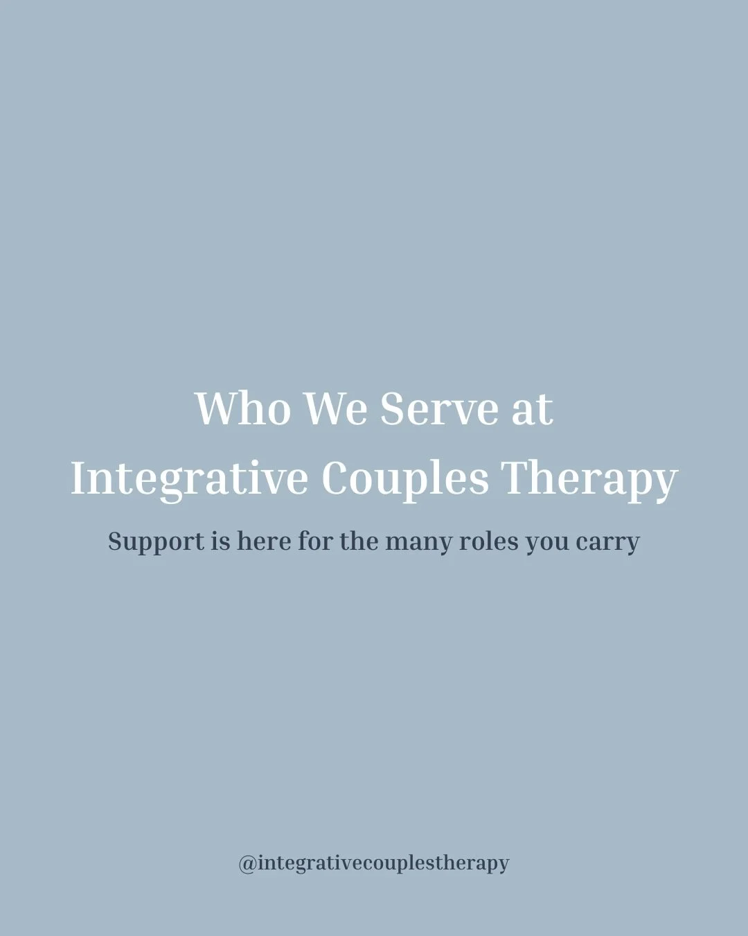 Life asks a lot of us, at work, at home, &amp; everywhere in between. We provide a space to process, reflect, &amp; strengthen your relationships while caring for yourself. No matter the role you&rsquo;re in, support is here to help you navigate it w