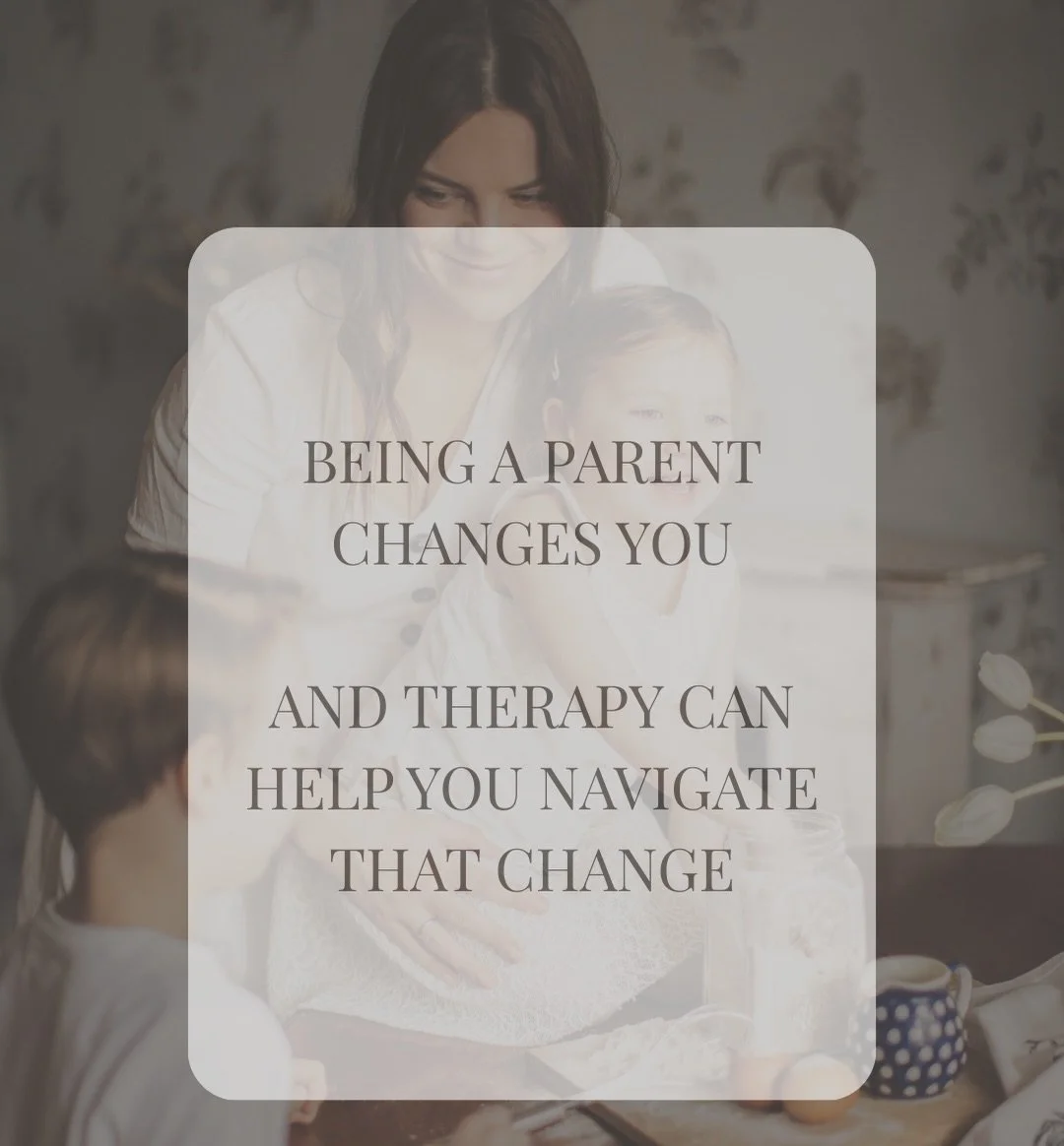 Parenting can bring up a lot emotionally, mentally, &amp; relationally. Many parents come to therapy not because something is&rdquo;wrong,&rdquo; but because they want a space to slow down, reflect, &amp; grow into the kind of parent &amp; partner th
