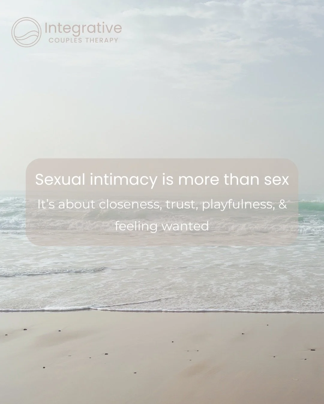 Sexual intimacy is deeply connected to emotional safety, trust, &amp; connection.

When things feel off, it&rsquo;s often not just about sex. Stress, disconnection, life transitions, or past experiences can all impact how safe, open, or present we fe