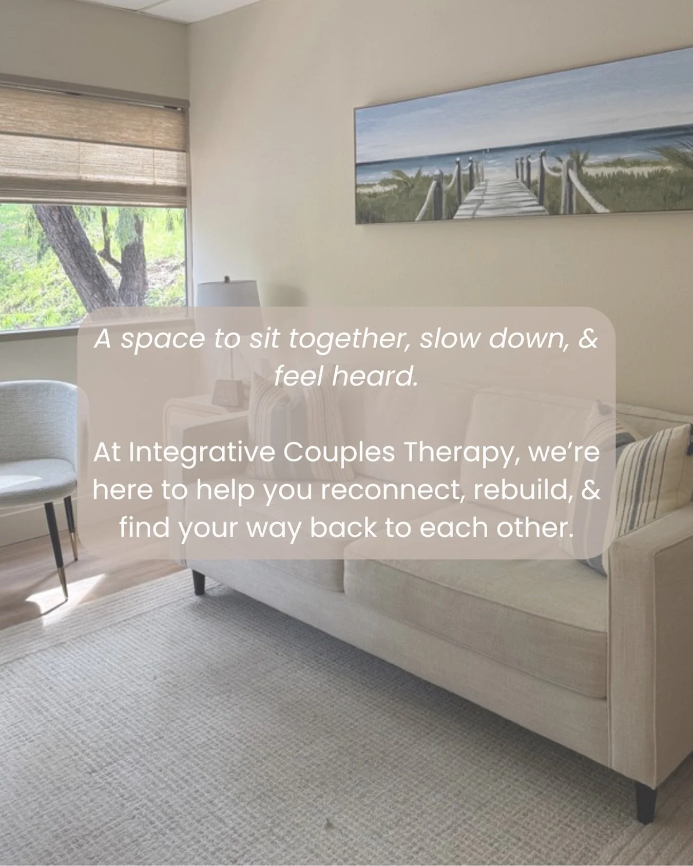 Sometimes relationships don&rsquo;t fall apart, they just feel harder to reach. More distant. More quiet. More heavy than you want them to be.

We believe connection is still possible.

At Integrative Couples Therapy, we support couples &amp; individ