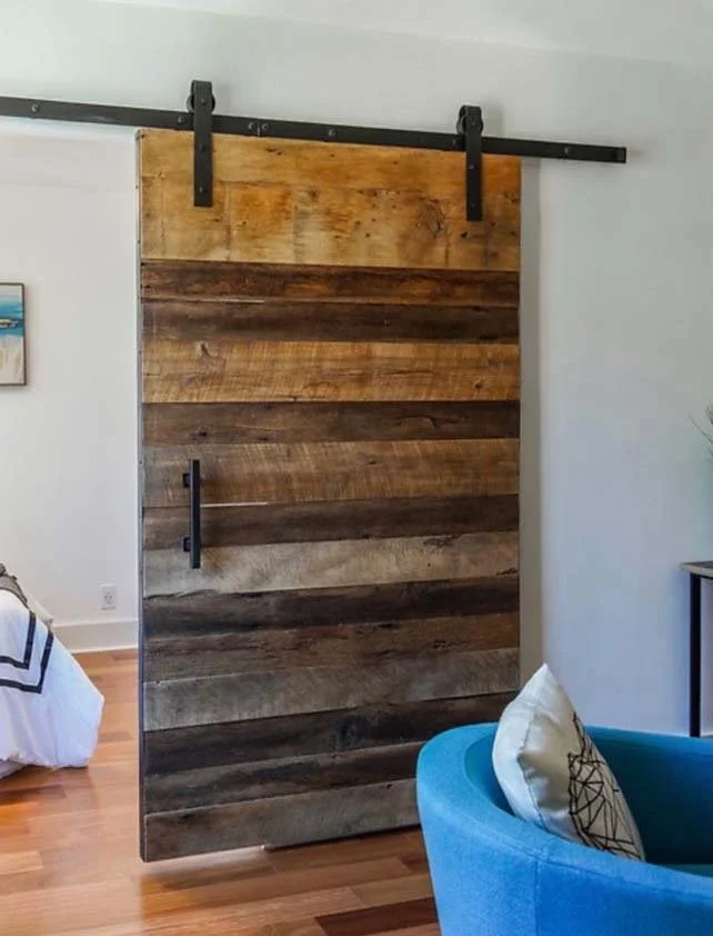Reclaimed Wood Horizontal Plank Barn Door