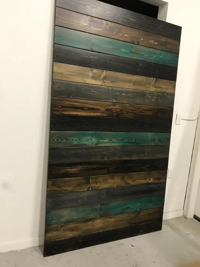 Custom Stain Horizontal Plank Barn Door