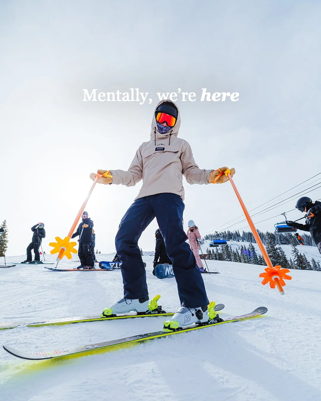 Mentally, we're (always) here⁠
⁠
#MentallyWereHere #OutsideLife #Outside #Explore #Ski #Snowboard #Winter #Here #Trip #Travel #OL