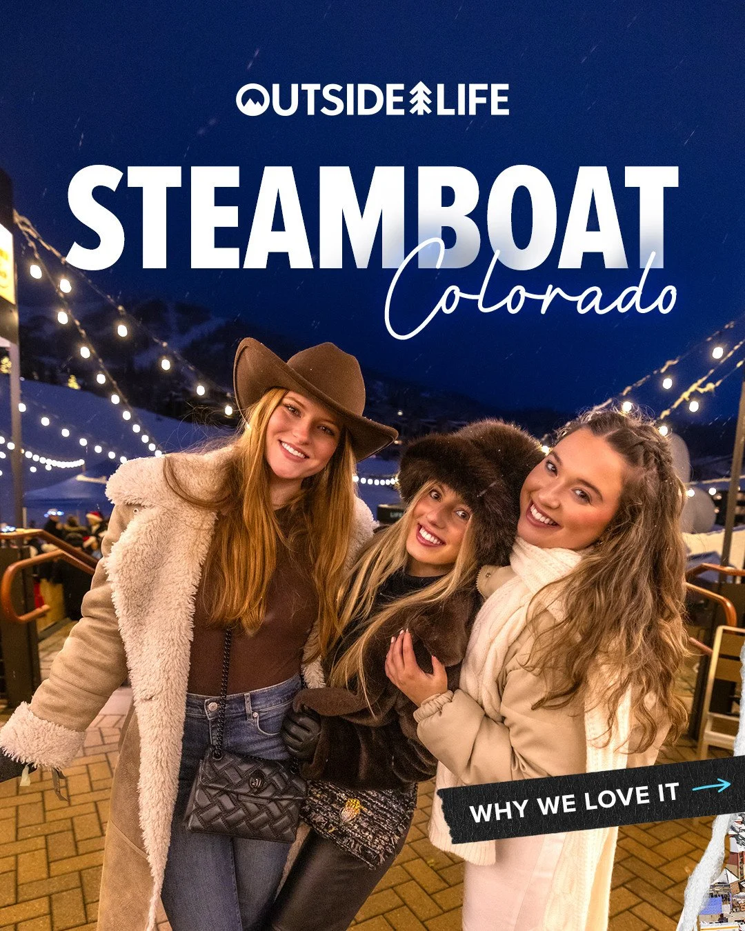 Get ready for champagne powder, mountain energy, and après parties that’ll keep the vibes alive all week long 🍾🔥 PowDaze is heading to Steamboat 🤠
What you get when you roll with Outside Life ⬇️
⛷️ 4-day lift passes
🏘️ Multi-nig