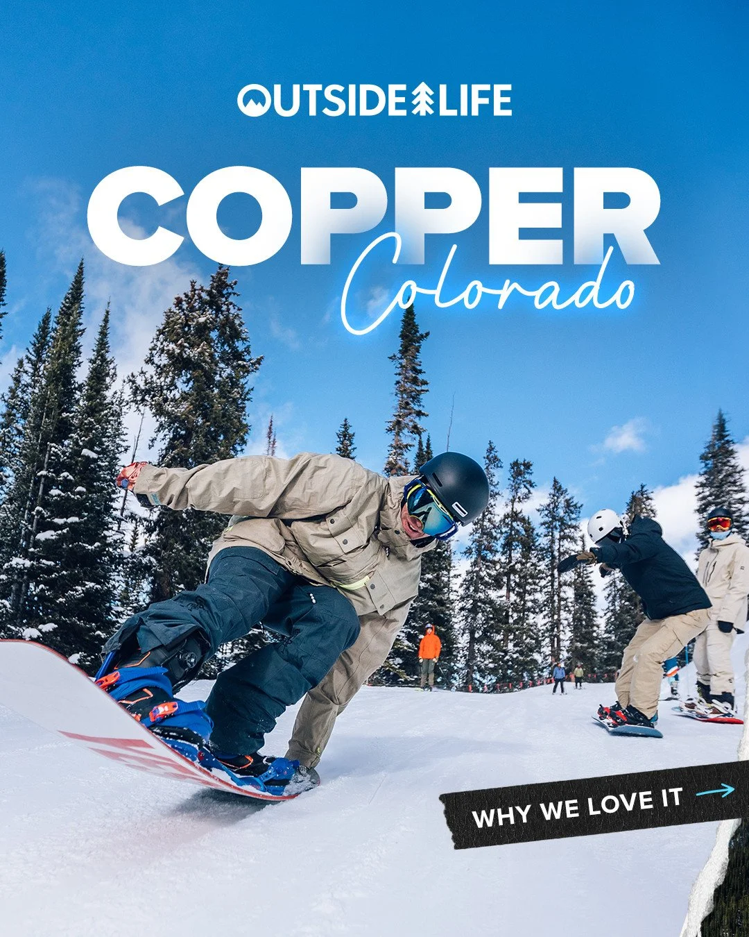 Outside Life is back in Copper this winter with the ultimate college takeover 🏔️🔥 Powder by day, parties by night, and non-stop vibes all week long 🤟
What you get when you roll with Outside Life ⬇️
⛷️ 4 day lift pass
🏘️ Multi-night lodging s