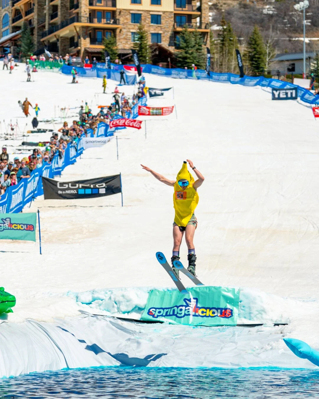Spring showed up early&hellip; so we&rsquo;re jumping straight into skim season 💦⛷️⁠
⁠
Steamboat Resort Splashdown Pond Skim goes down this weekend, April 5th, and it&rsquo;s about to get rowdy. #OutsideLife #Steamboat #PondSkim
