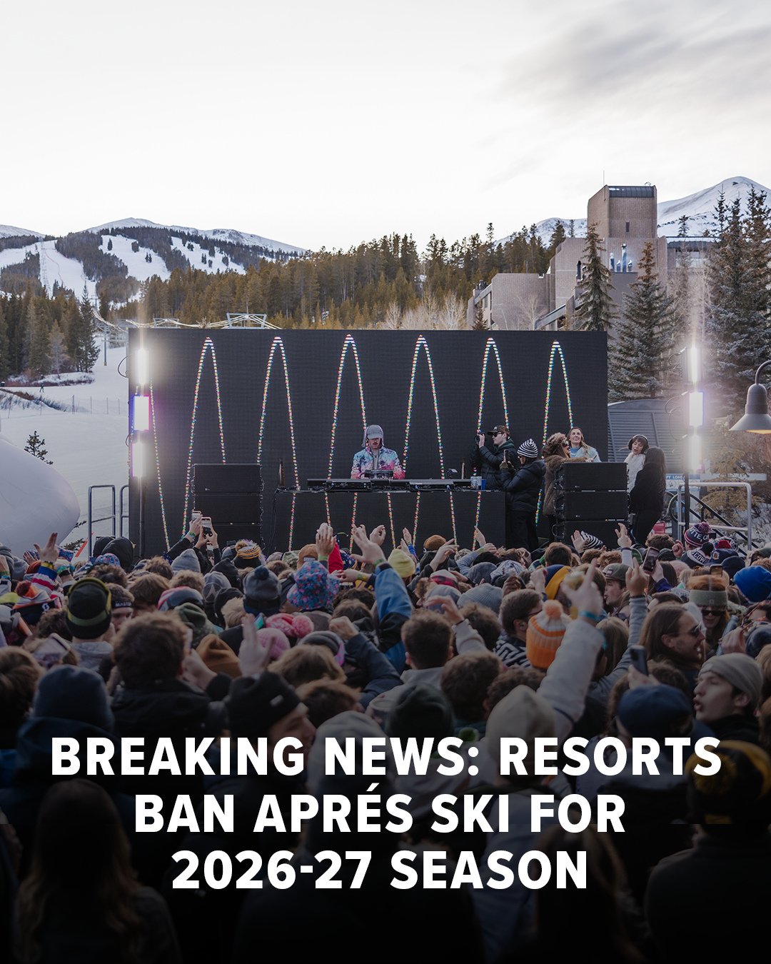 Resorts ban apr&egrave;s ski after reports show more people are partying than hitting the slopes.⁠
⁠
April Fools 😉 #OutsideLife #AprilFools