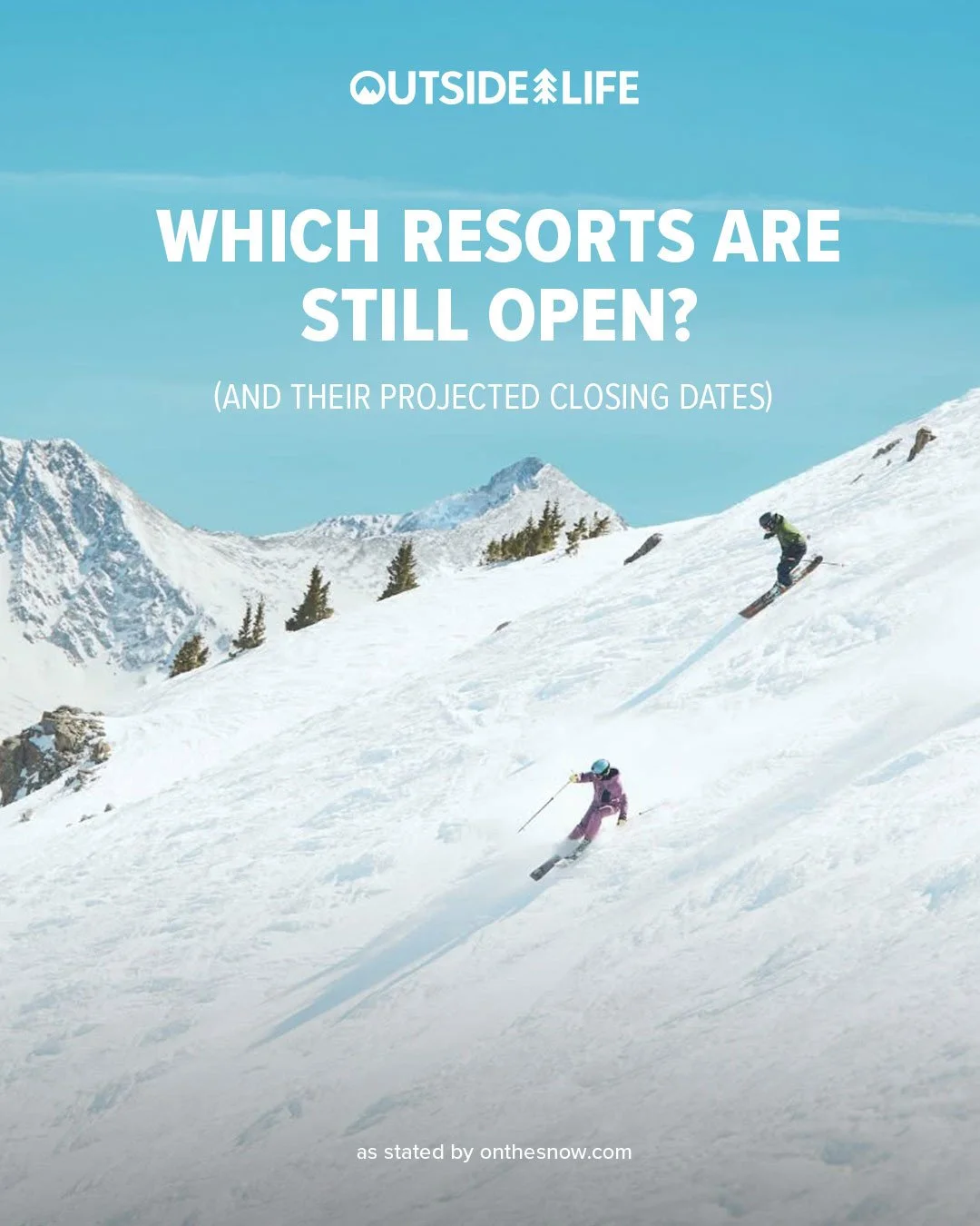 These resorts are still spinning lifts deep into spring (and even summer) 🚠☀️ Closing dates are here, plan accordingly and get those last laps in 👀 #OutsideLife #Resorts #SpringSki