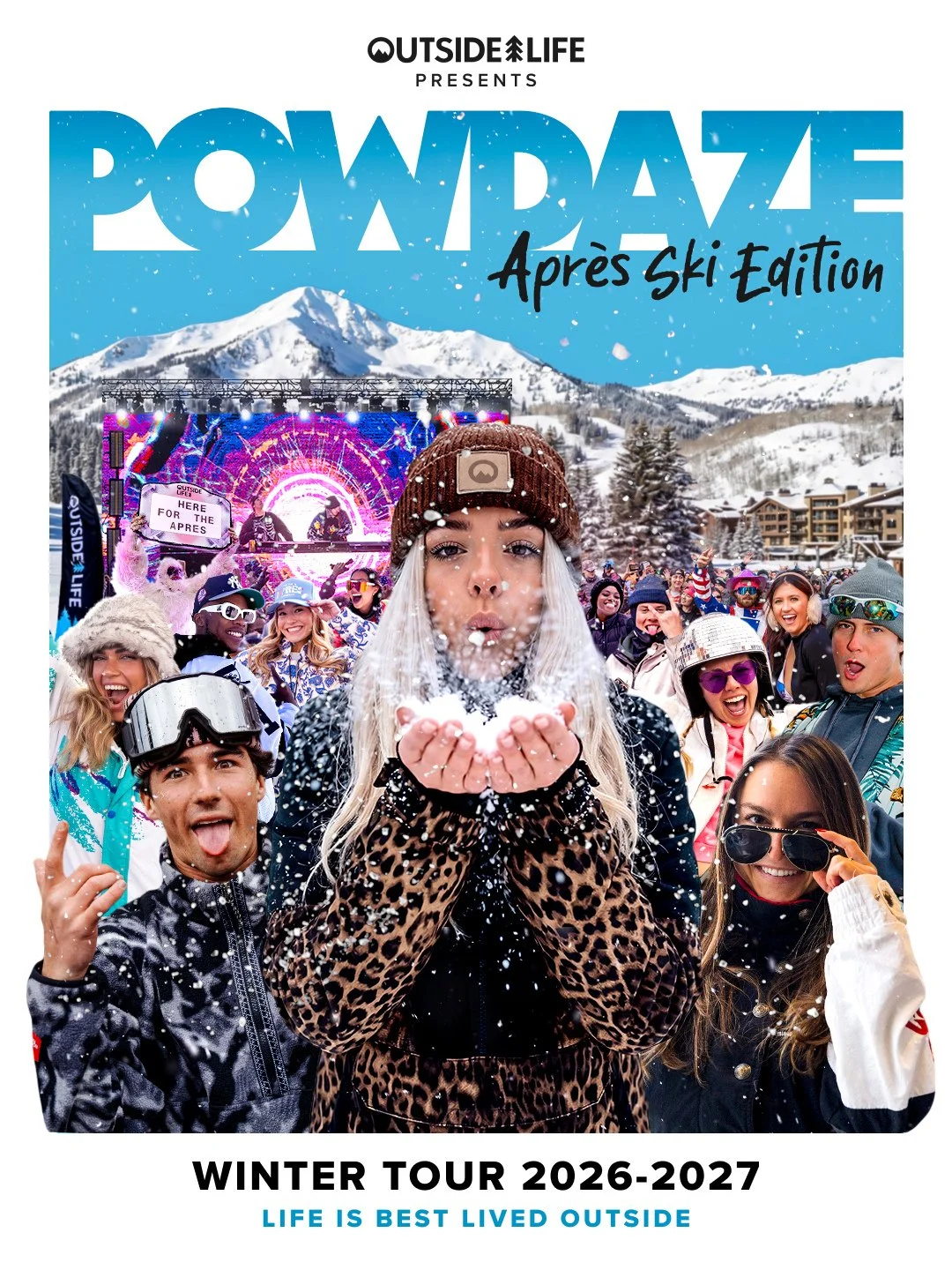 Outside Life presents POWDAZE Ski Trips for Winter 2026-27 ‼️⁠
⁠
The biggest college ski trips in the game are back, bigger and wilder than ever. Join us for the winter experience of a lifetime, including:⁠
🎤 Live Music Performances⁠
🍻 Apr&egrave;s